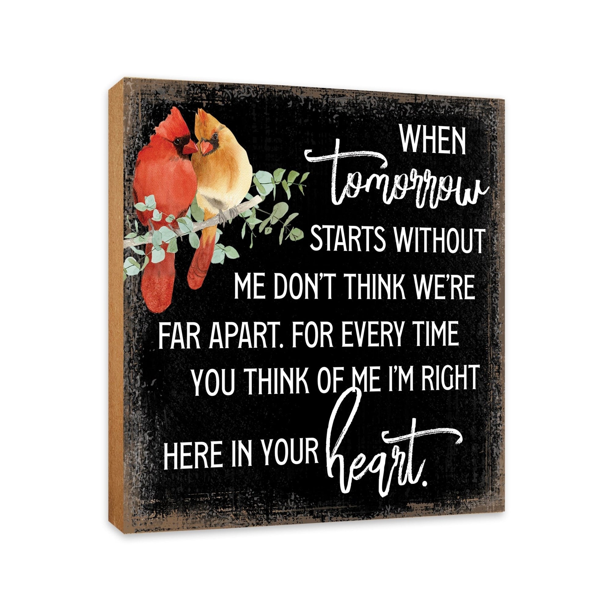 Wooden Memorial Shelf Décor and Tabletop Signs for Loss of Loved One - LifeSong Milestones