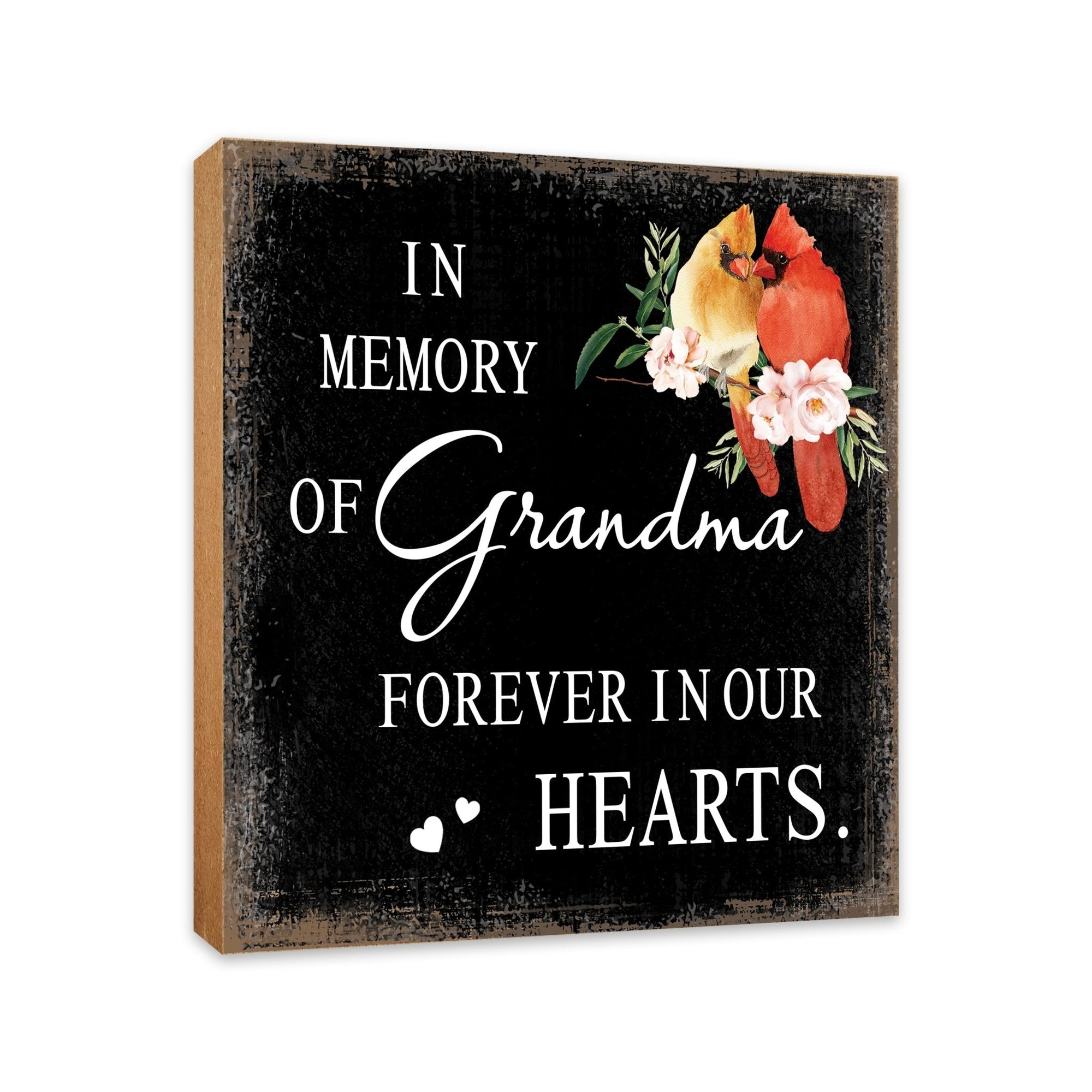 Wooden Memorial Shelf Décor and Tabletop Signs for Loss of Loved One - LifeSong Milestones