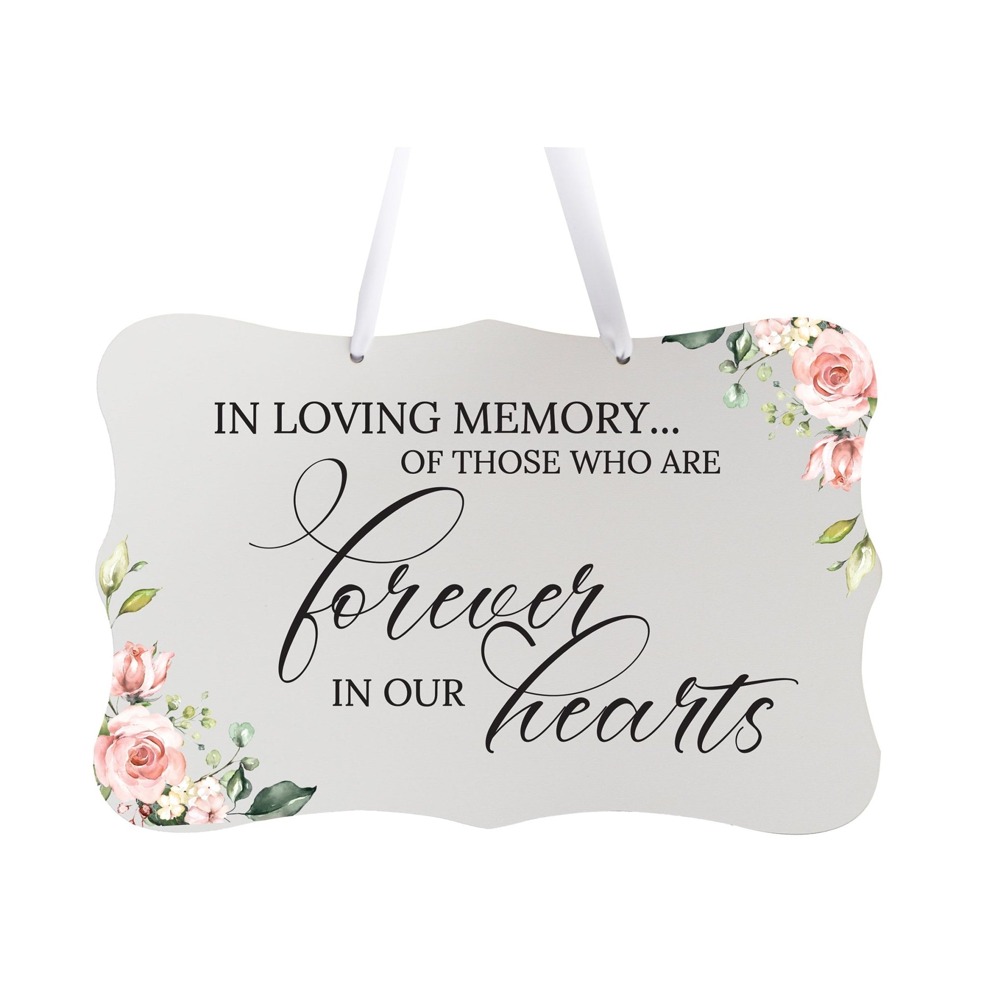 Wooden Memorial Wall Sign Hanging Decor 8x12 for Loss of Loved One - In Loving Memory - LifeSong Milestones