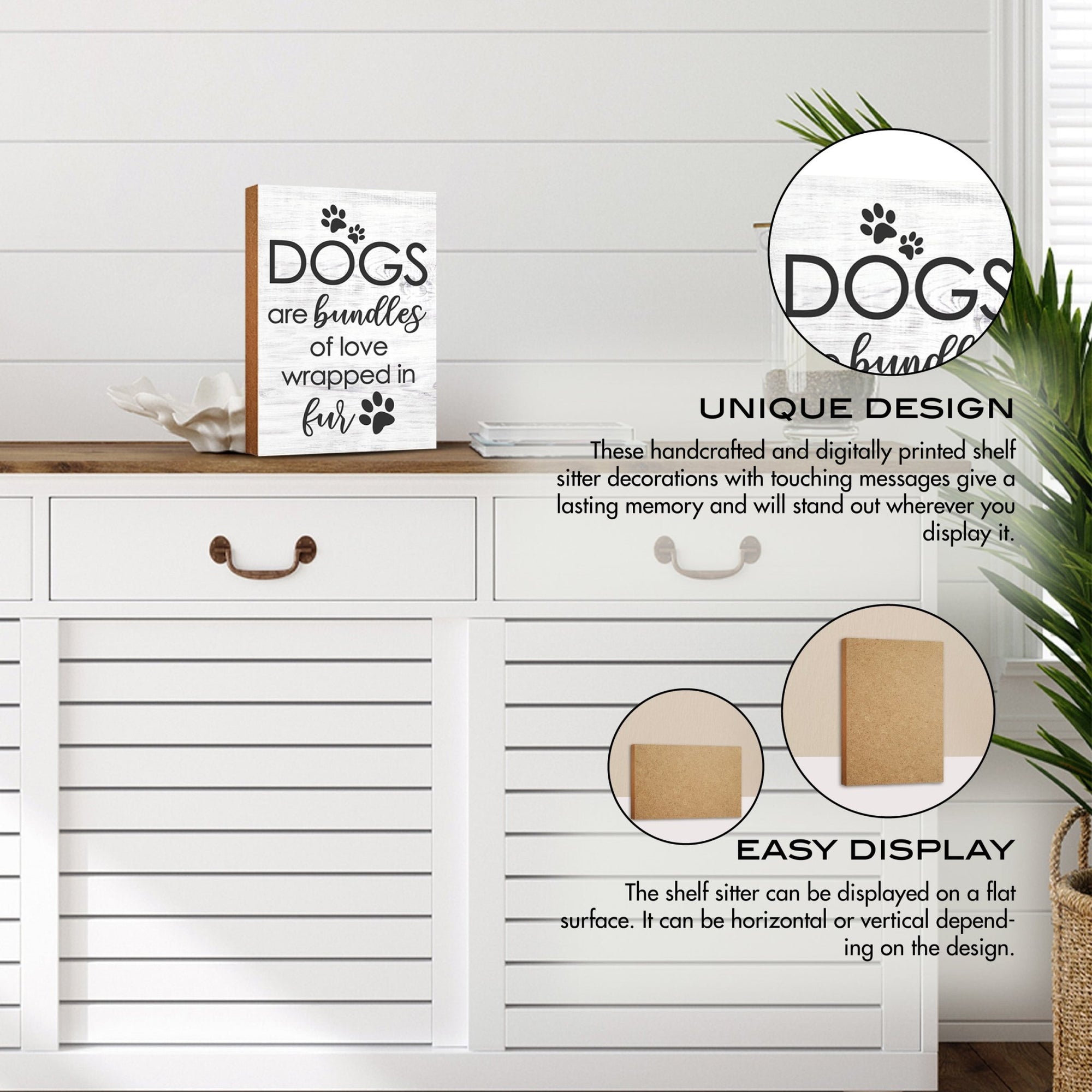 Wooden Shelf Decor and Tabletop Signs with Pet Verses - Bundles Of Love - LifeSong Milestones