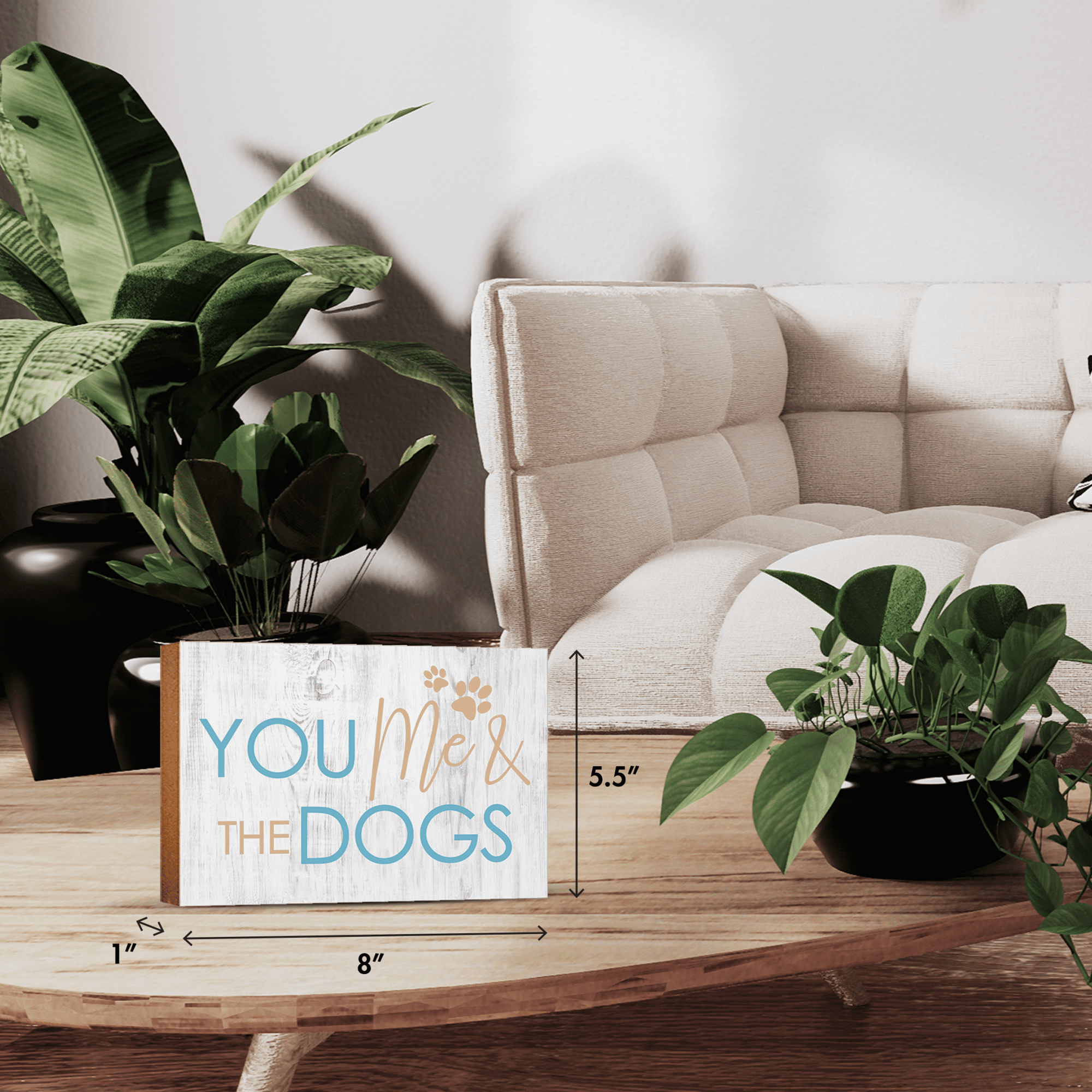 Wooden Shelf Decor and Tabletop Signs with Pet Verses - You Me Dogs - LifeSong Milestones