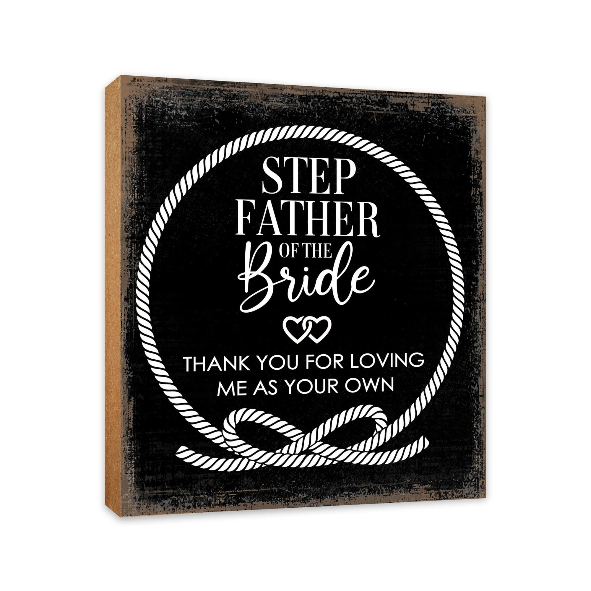 Wooden Tabletop and Shelf Décor Gift for Stepdad - LifeSong Milestones