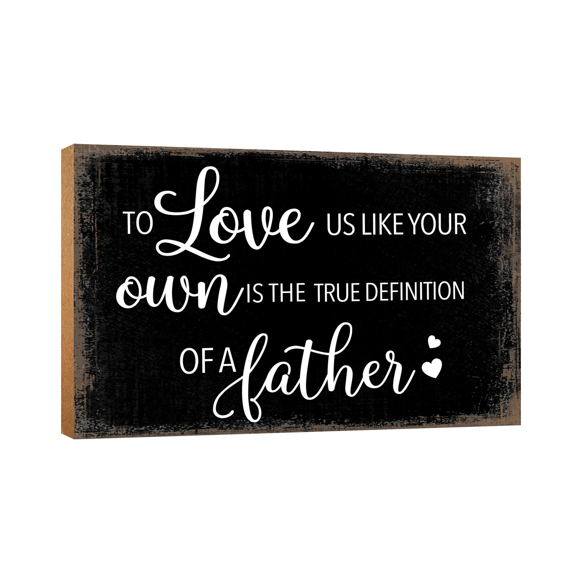 Wooden Tabletop and Shelf Décor Gift for Stepdad - LifeSong Milestones