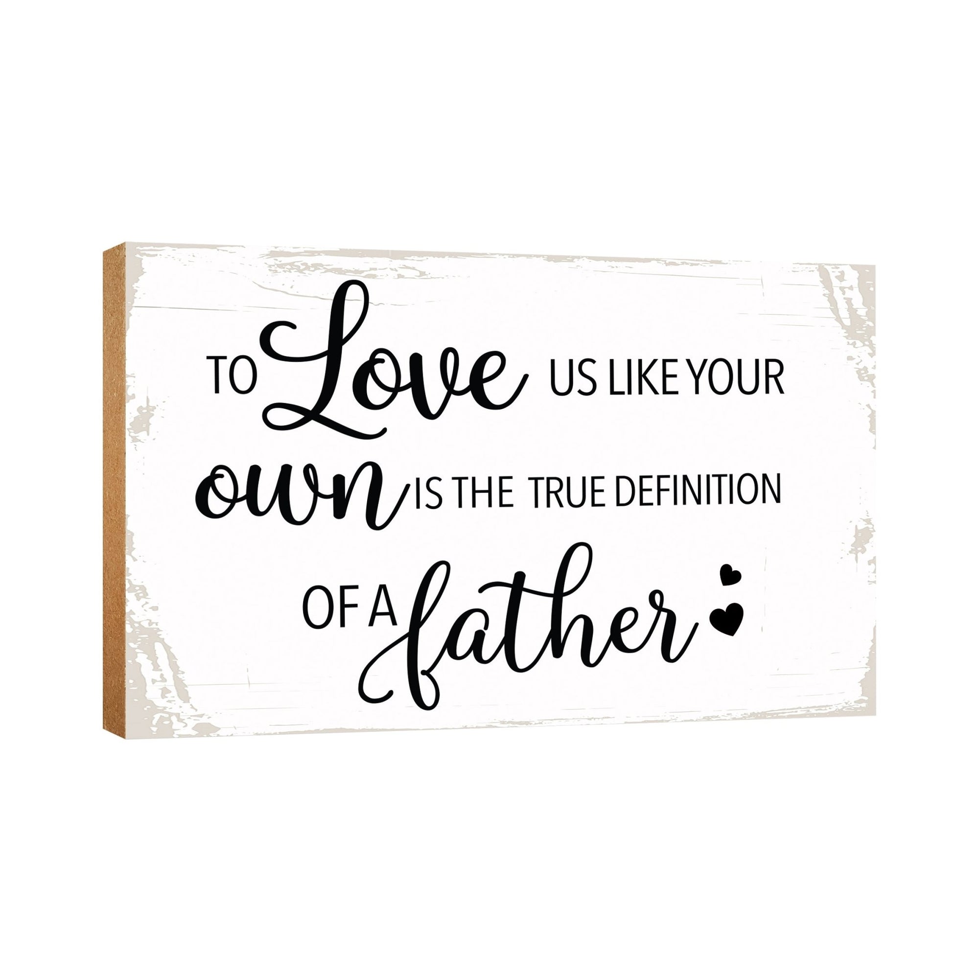 Wooden Tabletop and Shelf Décor Gift for Stepdad - LifeSong Milestones