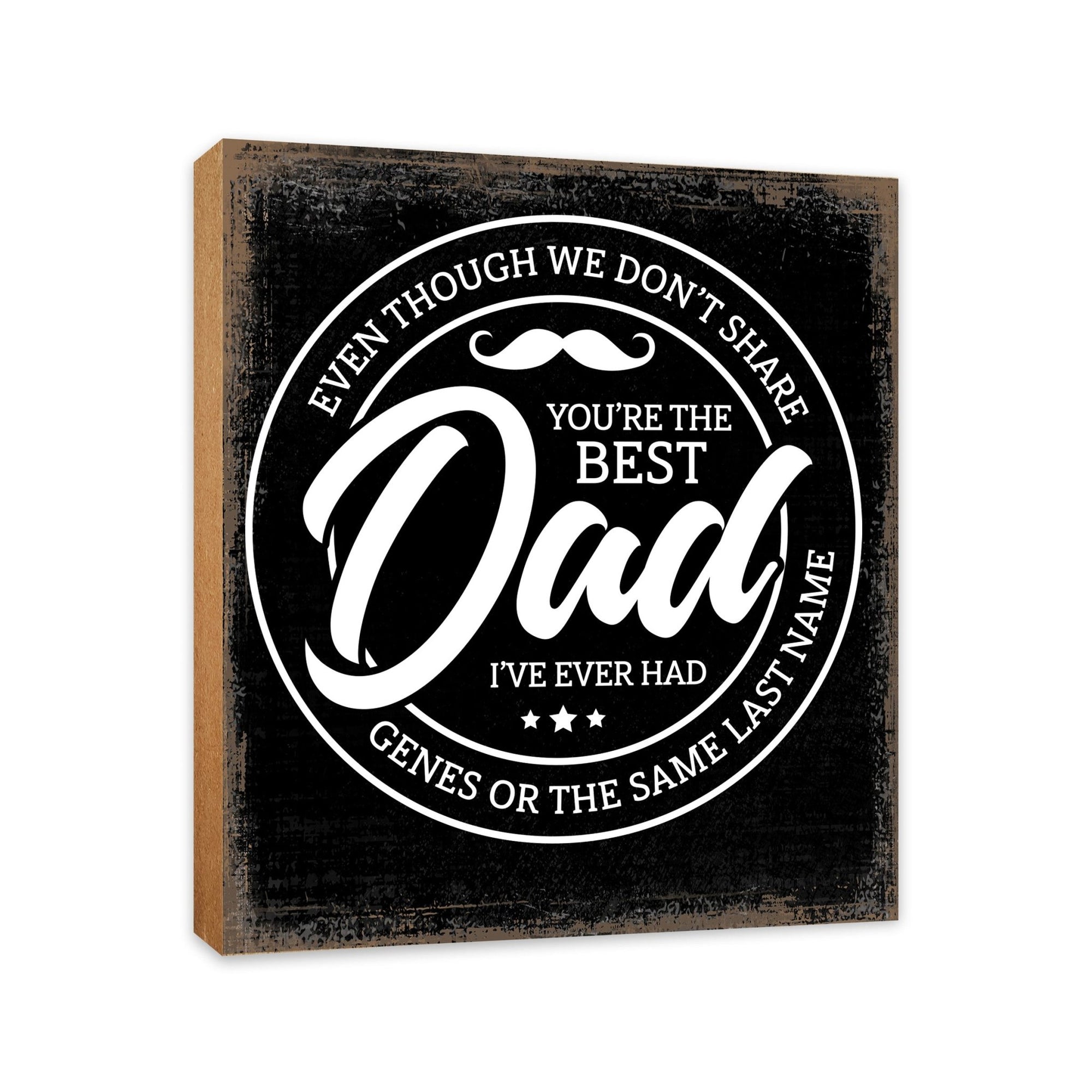 Wooden Tabletop and Shelf Décor Gift for Stepdad - LifeSong Milestones