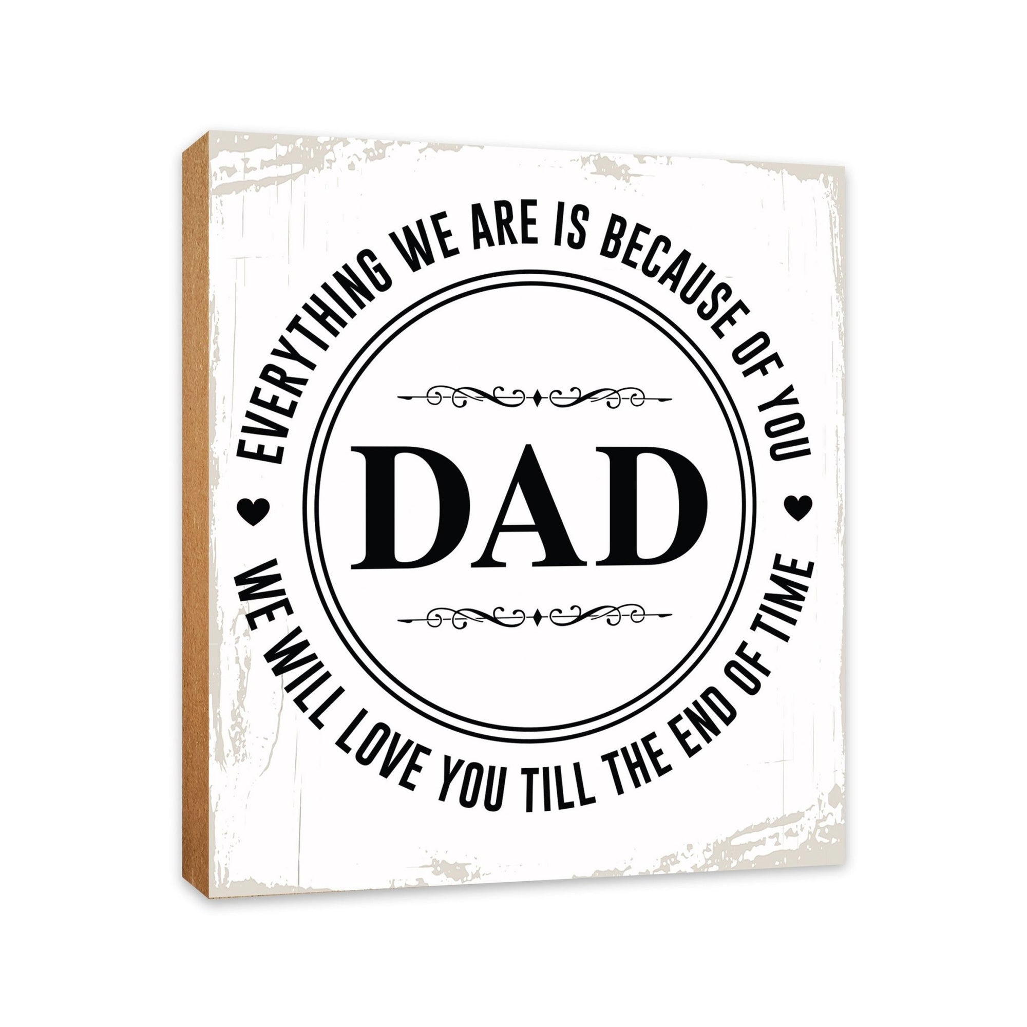 Wooden Unique Shelf Décor and Table top Gift for Dad - LifeSong Milestones