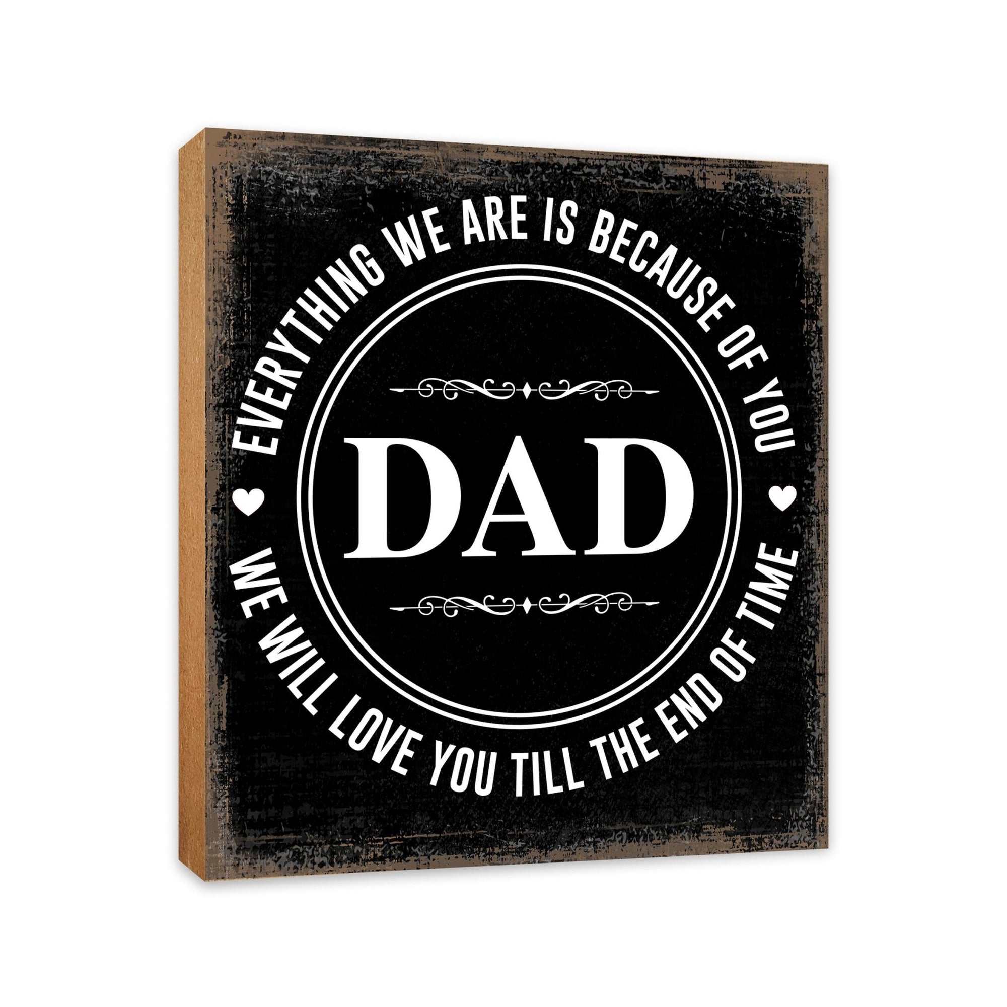 Wooden Unique Shelf Décor and Table top Gift for Dad - LifeSong Milestones