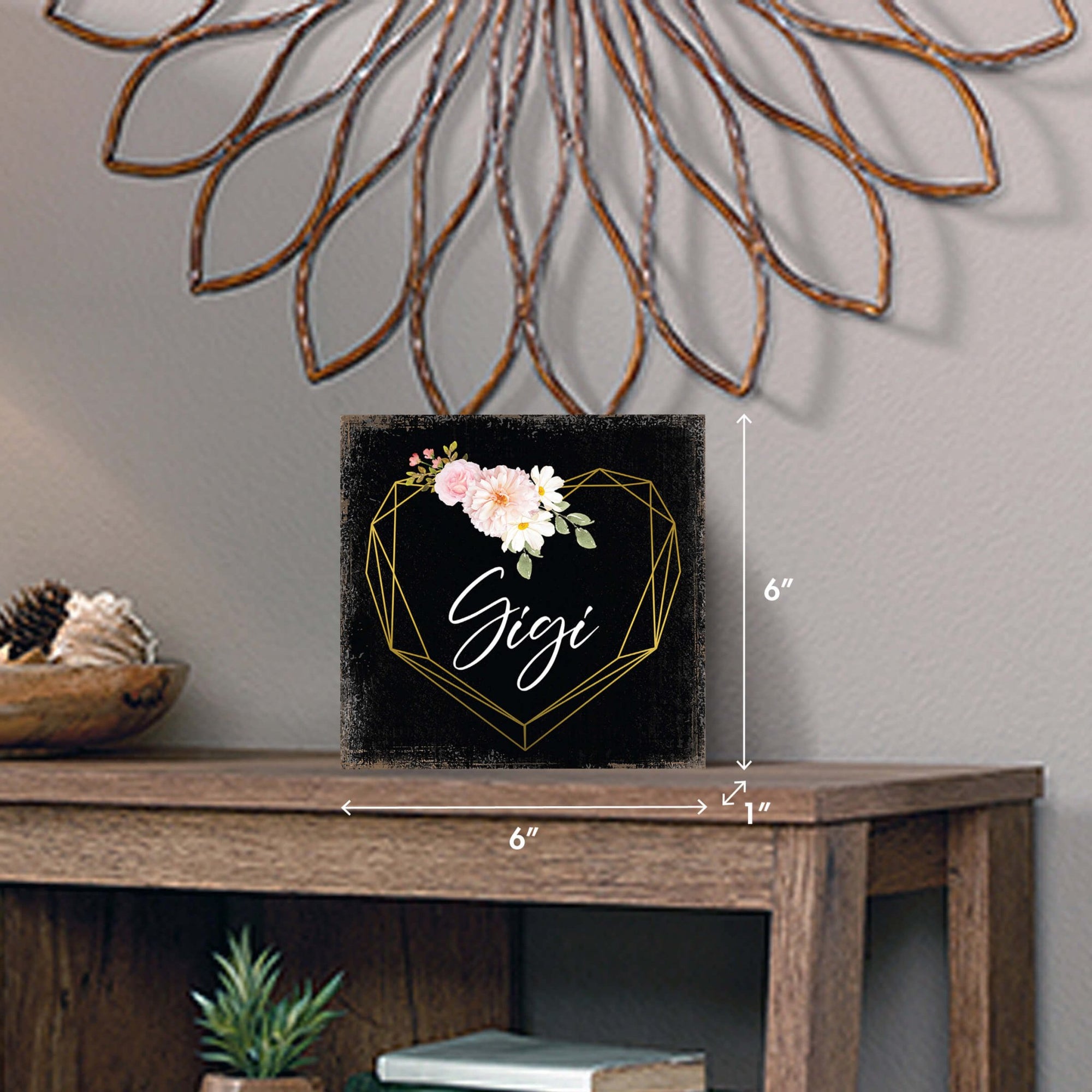 Wooden Unique Shelf Decor and Table Top Signs for Grandmother - LifeSong Milestones