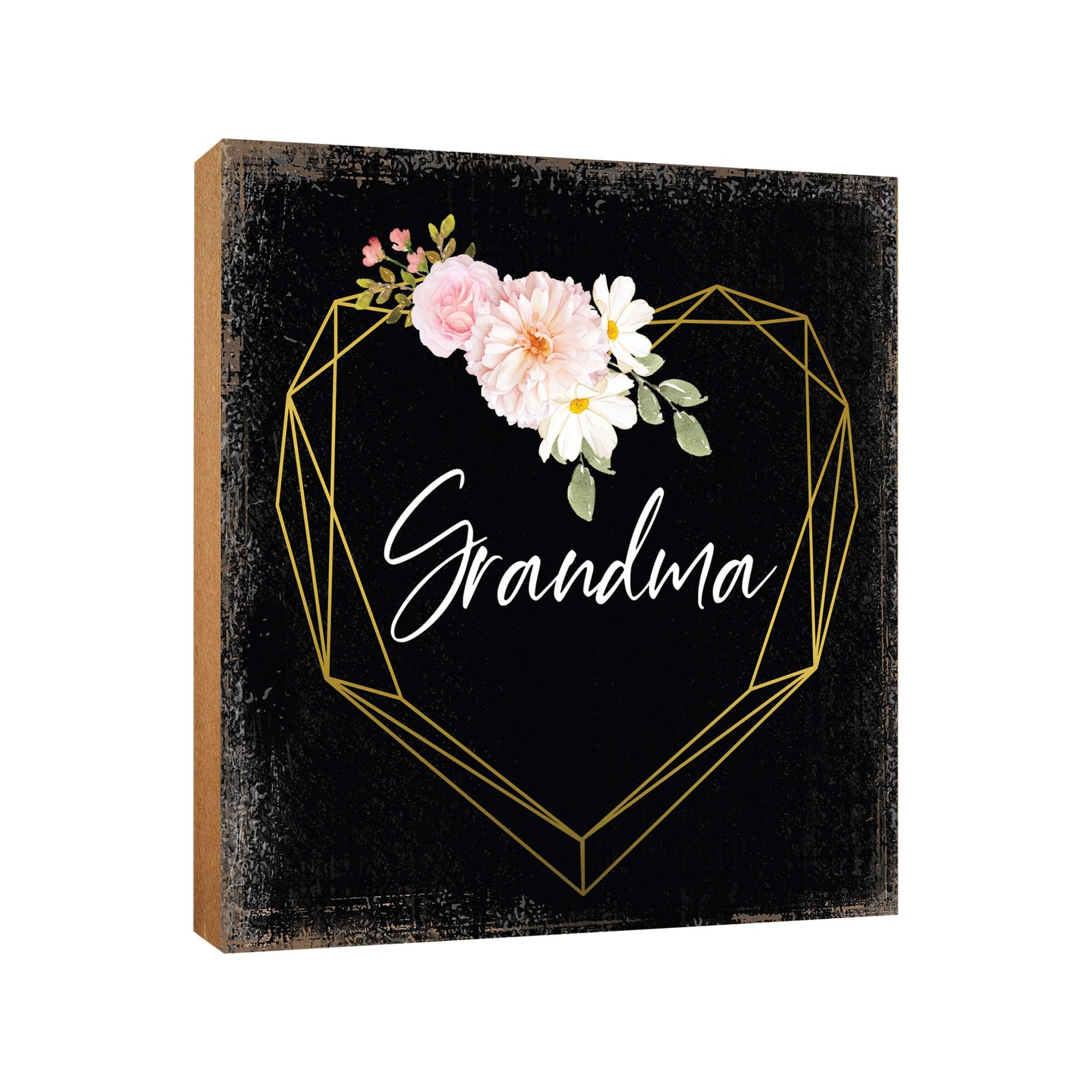 Wooden Unique Shelf Decor and Table Top Signs for Grandmother - LifeSong Milestones