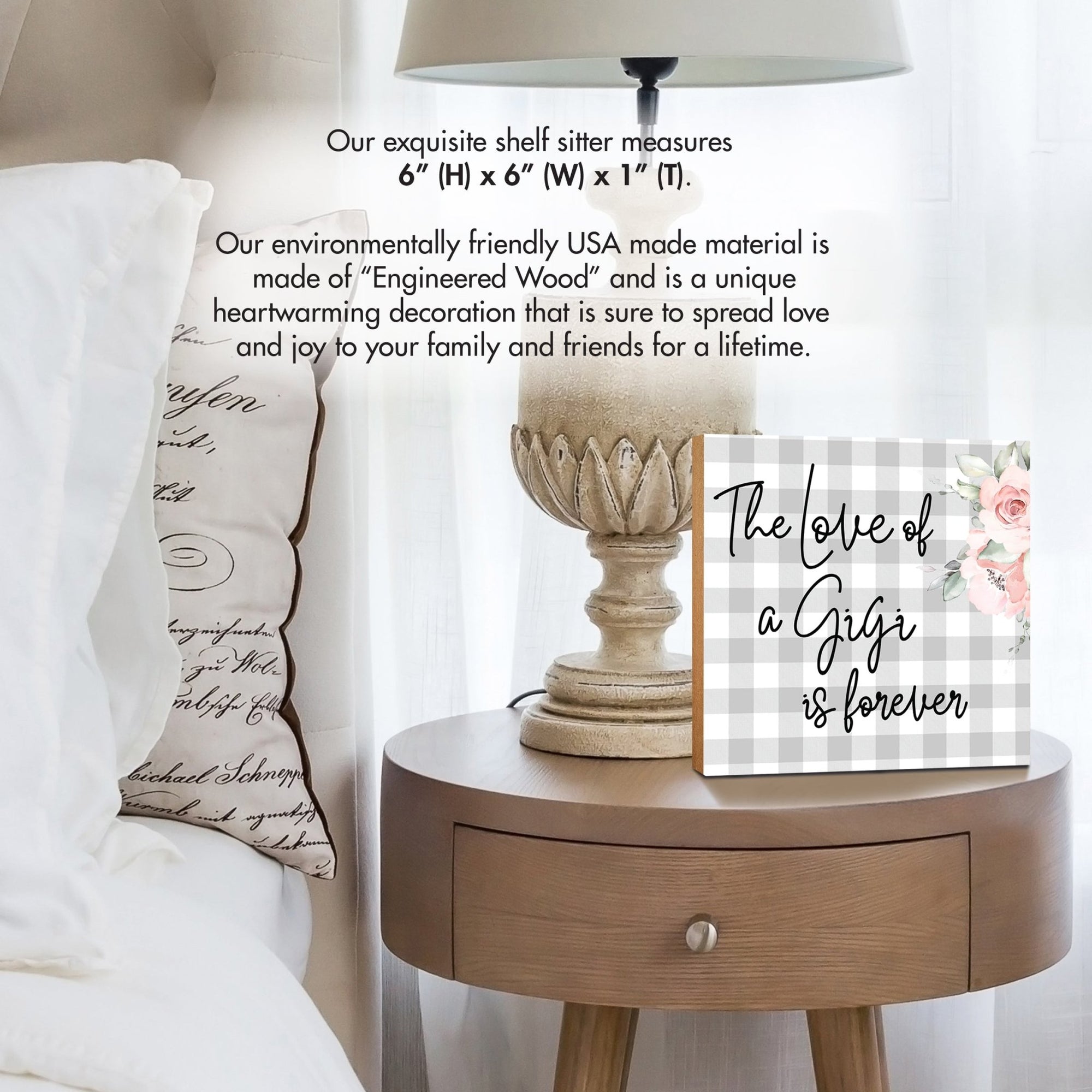 Wooden Unique Shelf Decor and Table Top Signs for Grandmother - The Loved Of A - LifeSong Milestones