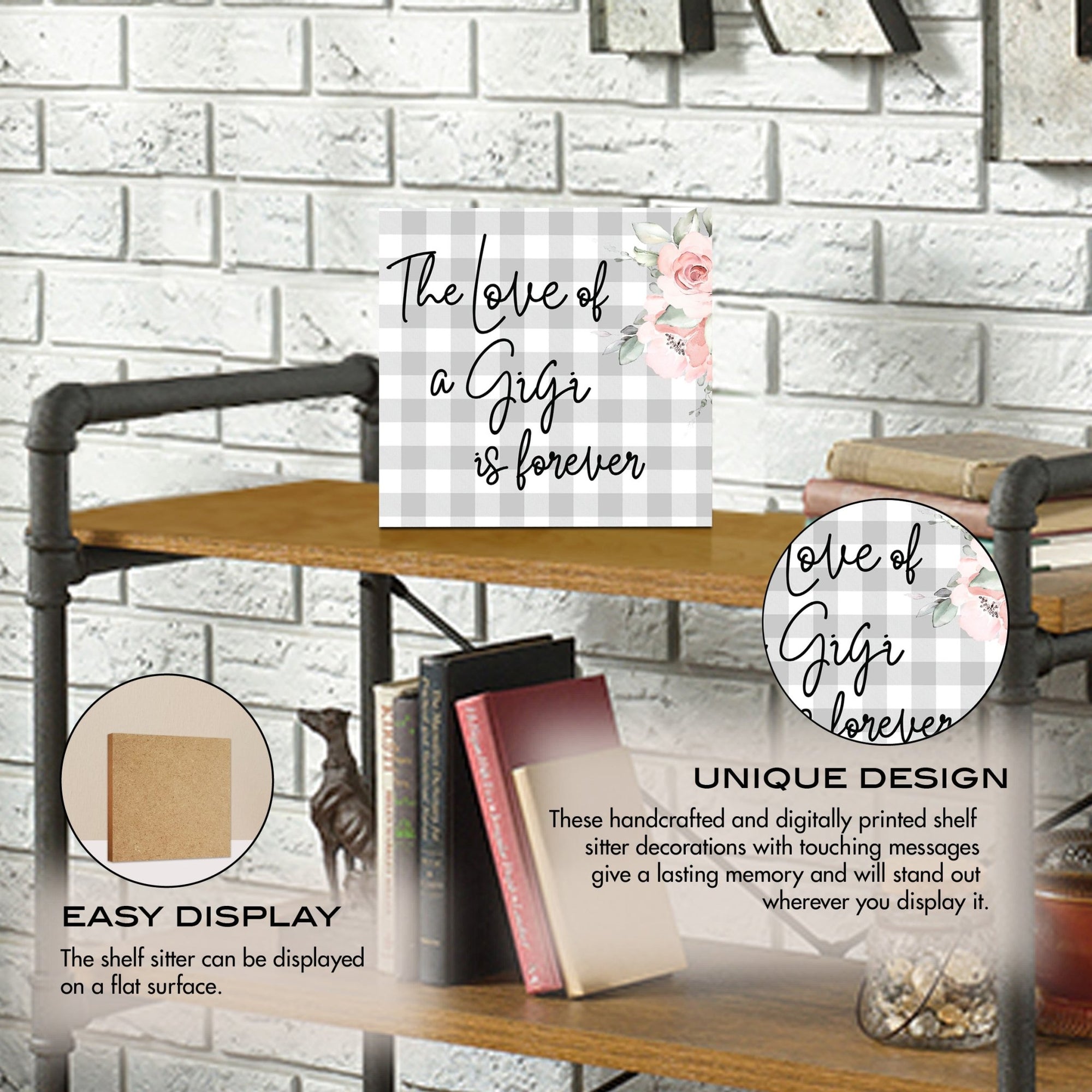 Wooden Unique Shelf Decor and Table Top Signs for Grandmother - The Loved Of A - LifeSong Milestones