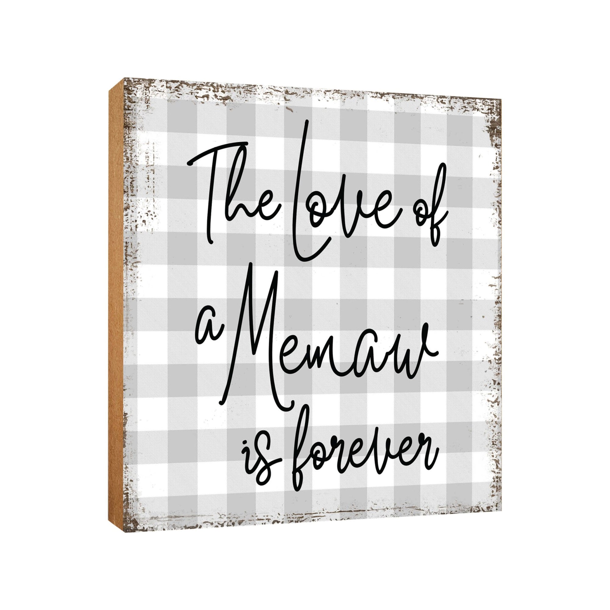 Wooden Unique Shelf Decor and Table Top Signs for Grandmother - The Loved Of A - LifeSong Milestones