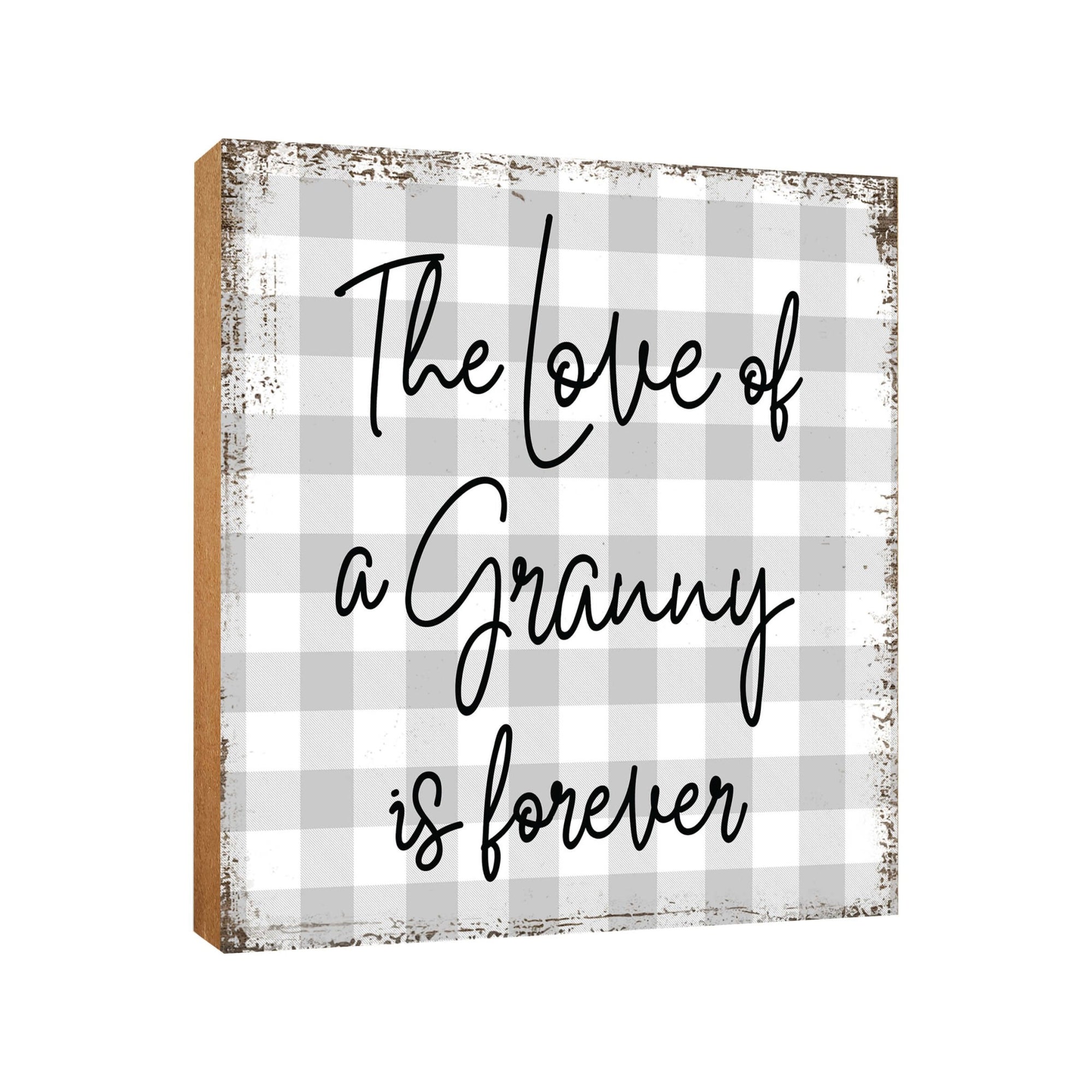 Wooden Unique Shelf Decor and Table Top Signs for Grandmother - The Loved Of A - LifeSong Milestones