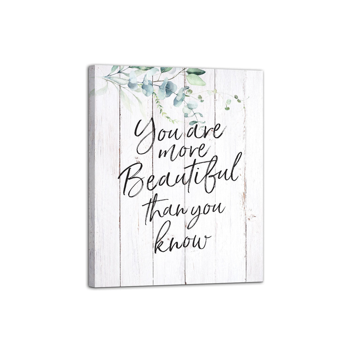 You Are More Beautiful Inspirational Canvas Wall Art Framed Modern Wall Decor Accents Size 30”x 40” - LifeSong Milestones