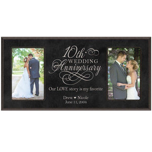 Diamond Anniversary, Personalized Picture Frame 10x10 6782, Black