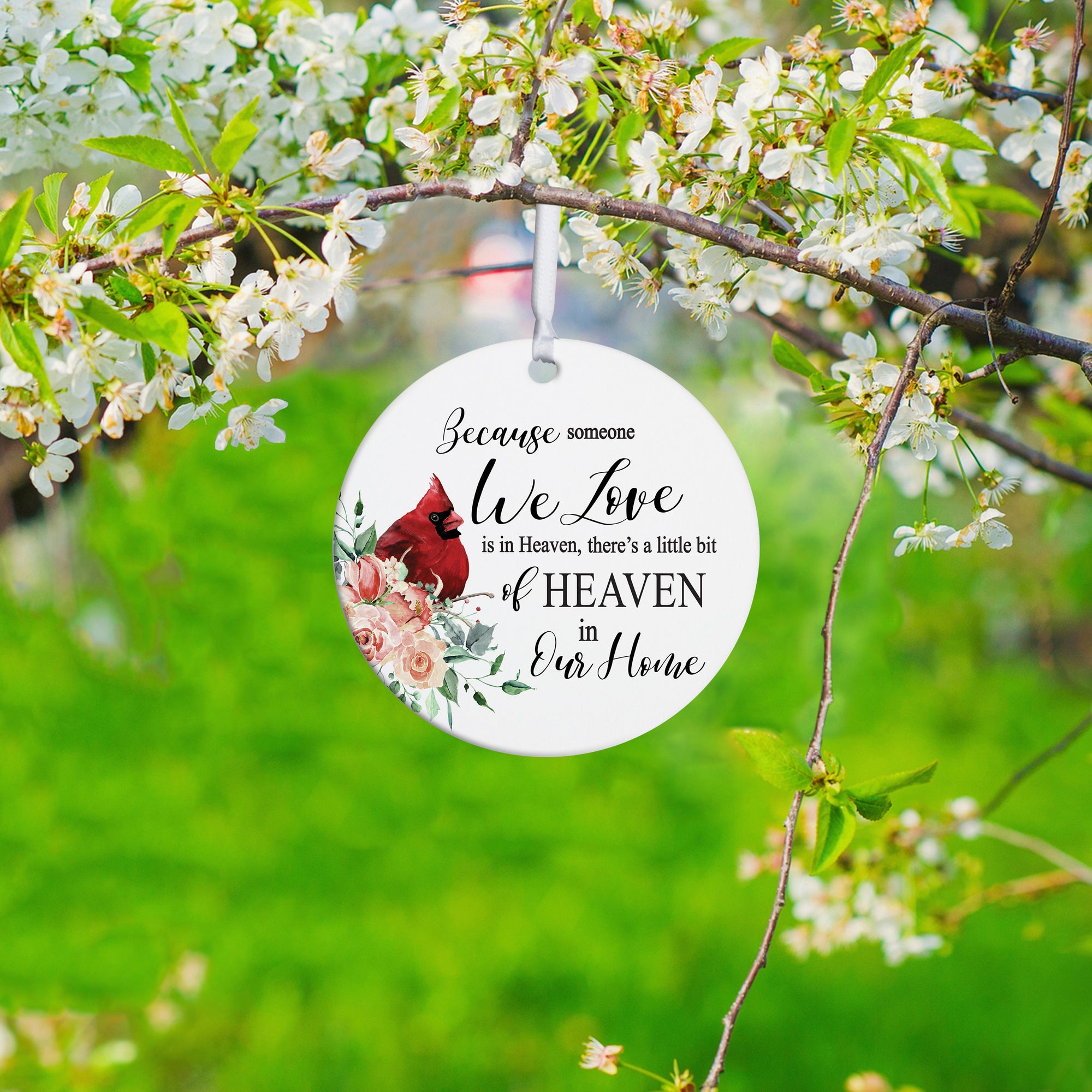 Lifesong Milestones Hanging Memorial Round Ornament Signs for Sympathy Gifts