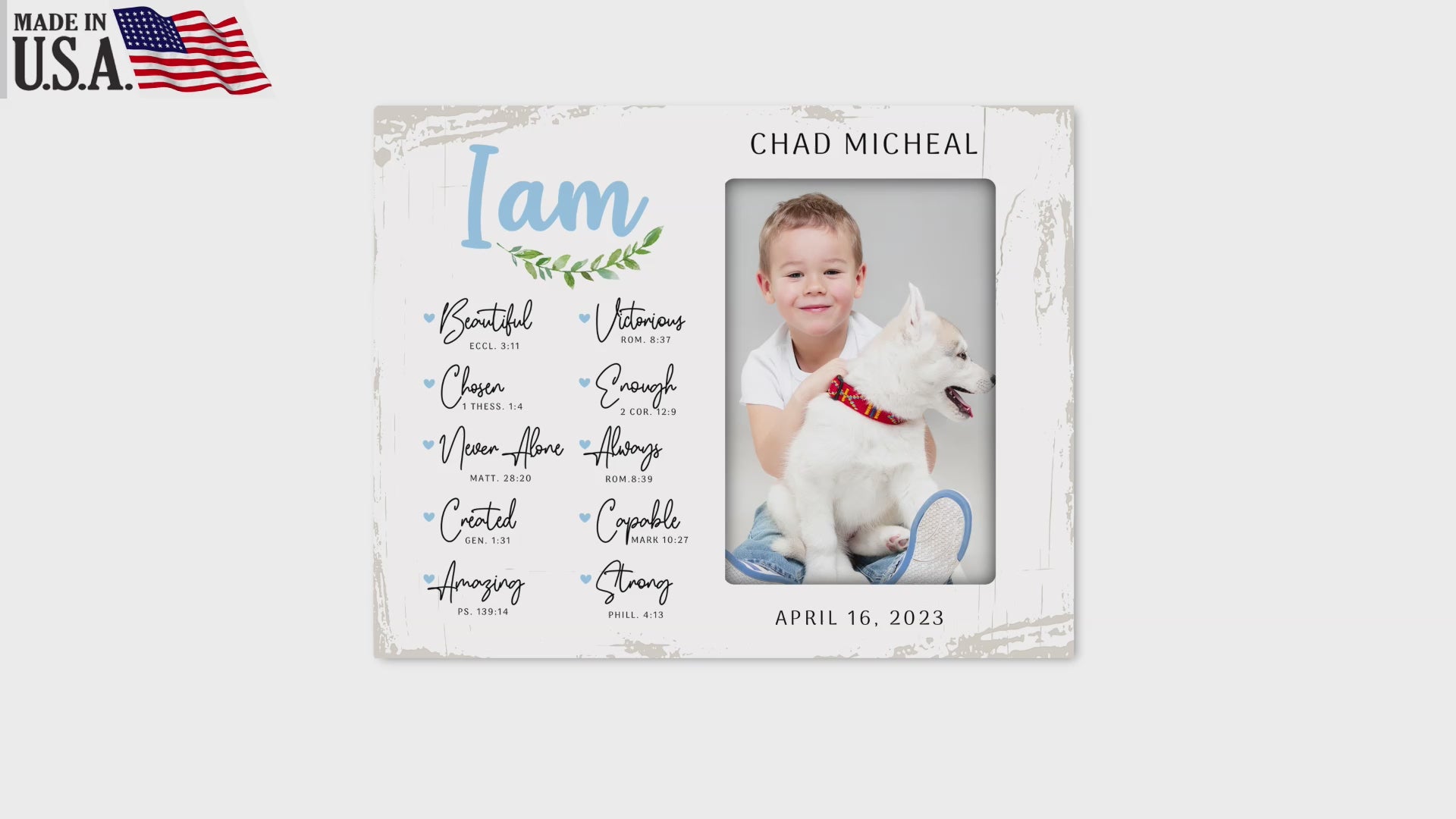 Personalized Fearfully & Wonderfully Made Picture Frame