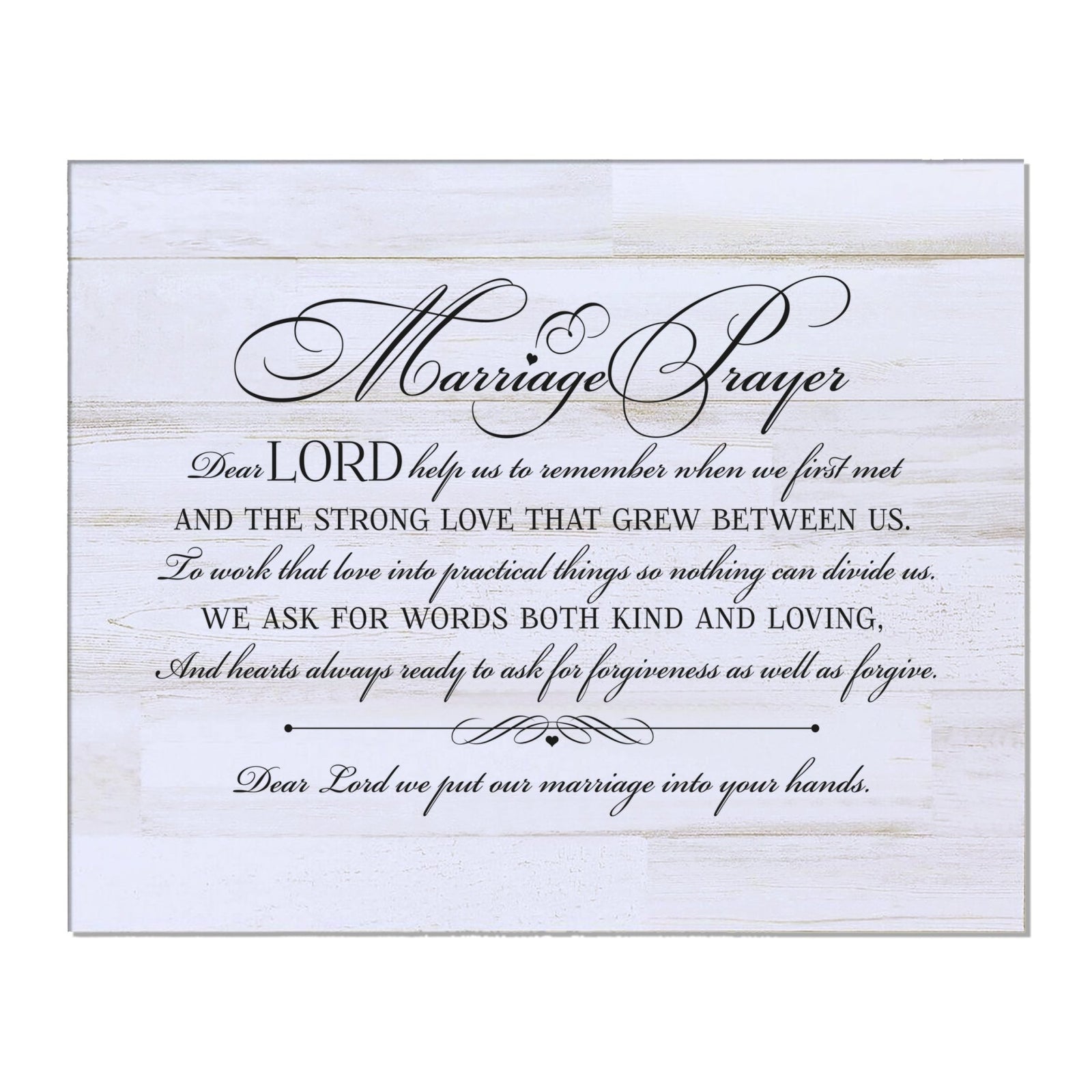 A Marriage Prayer Digital 8x10 Plaque Fancy Script Lifesong Milestones