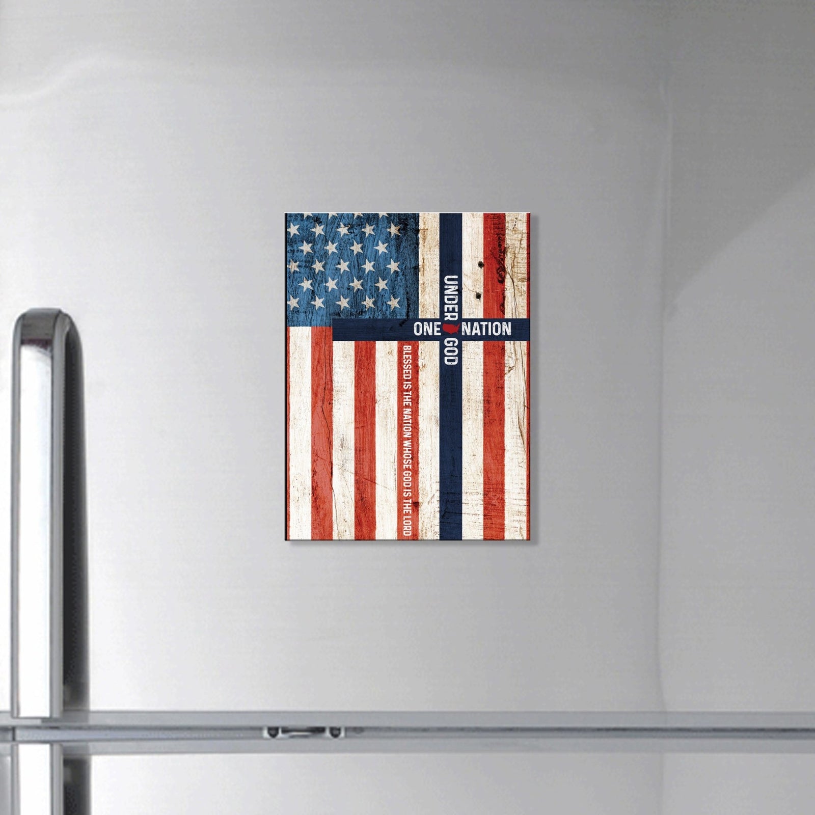 American Flag Veterans Day Patriotic Refrigerator Magnet Vintage
