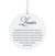 Boss / Leader White Ornament With Inspirational Message Gift Ideas - Leader (n.) - LifeSong Milestones