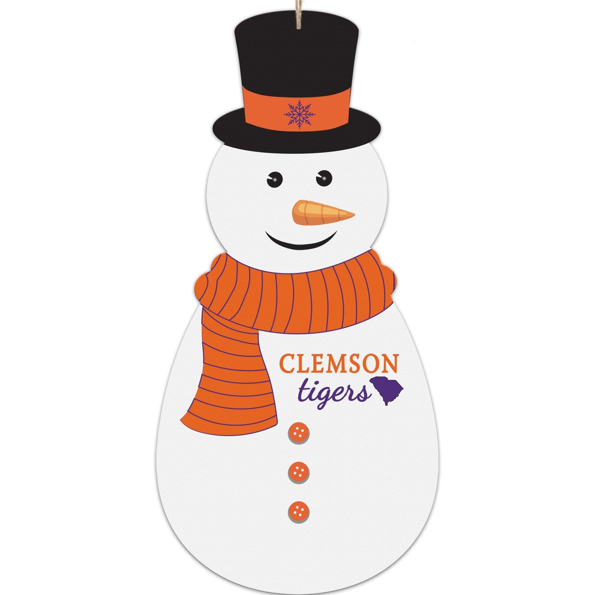 Clemson Snowman Ornament Gift - LifeSong Milestones