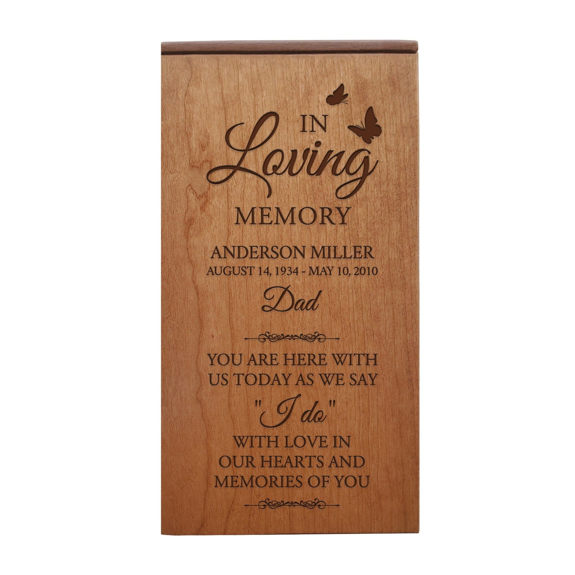 Funeral Wooden Keepsake Urn Box for Funeral Service