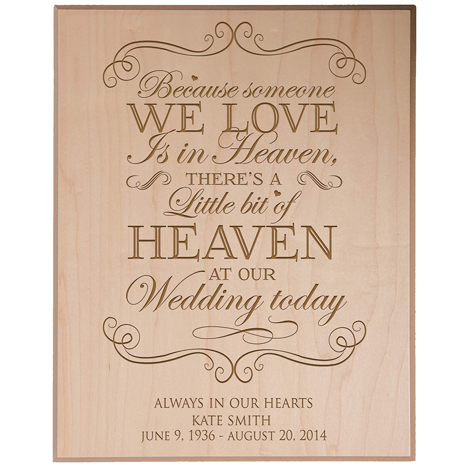 Heaven Caught A Good One Personalized Memorial Plaque