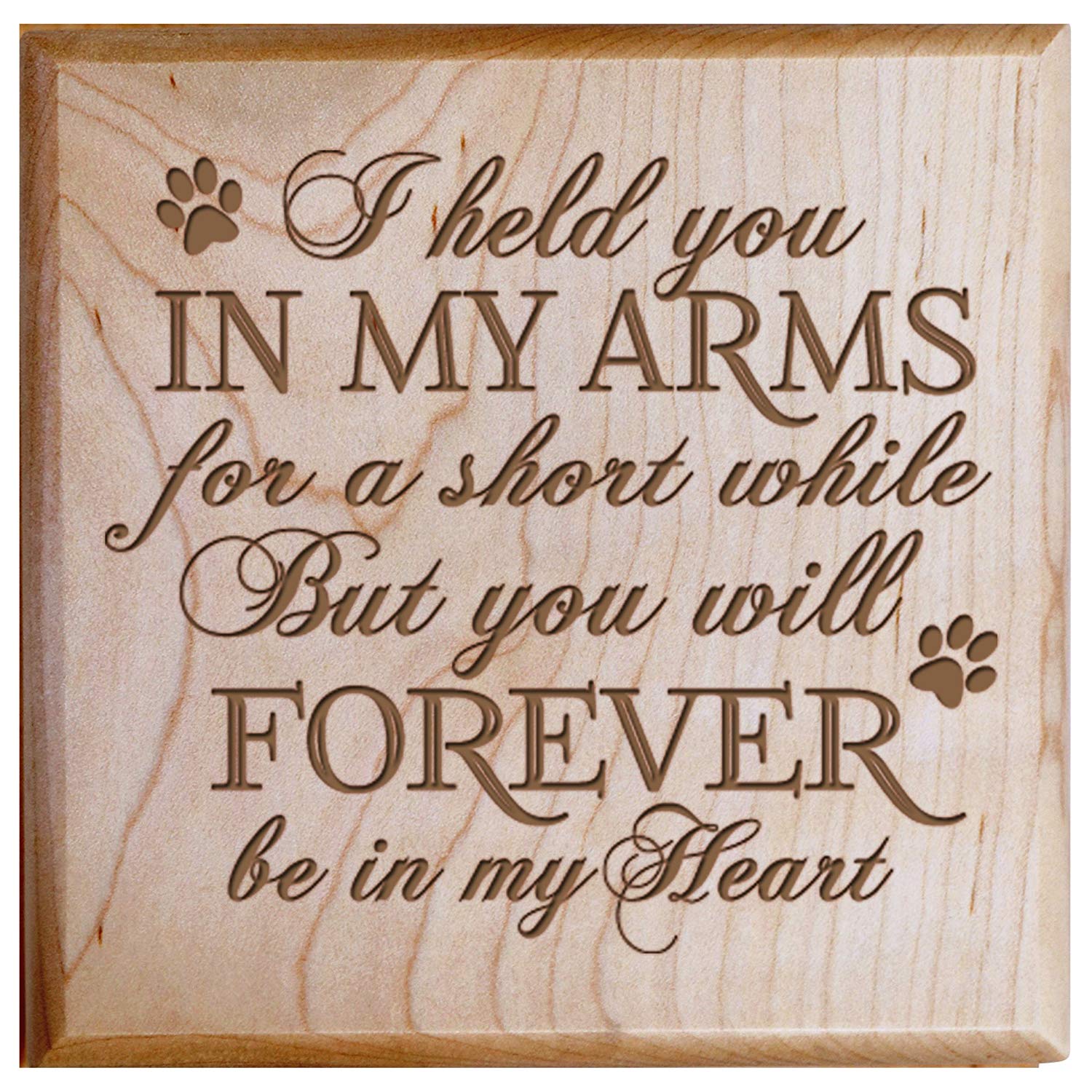 Memorial Cremation Urn Box with Custom Engraving for Beloved Pets