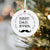 Dads White Ornament With Inspirational Message Gift Ideas - Best Dad Ever! (Mustache) - LifeSong Milestones