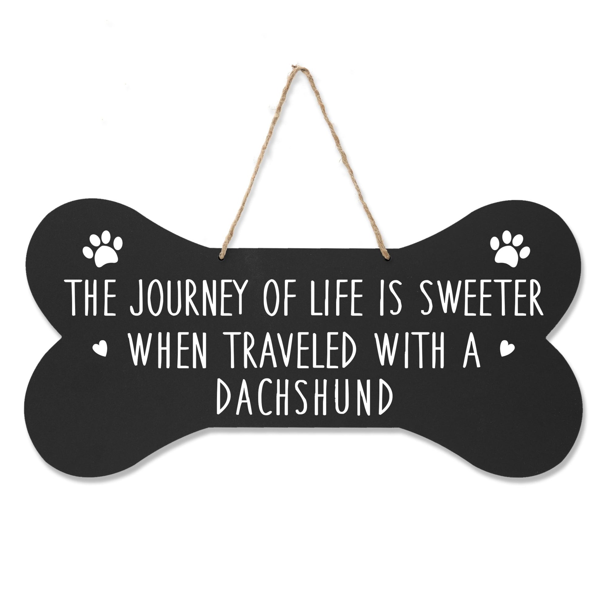 Dog Bone Rope Wall Sign - Dachshund - LifeSong Milestones