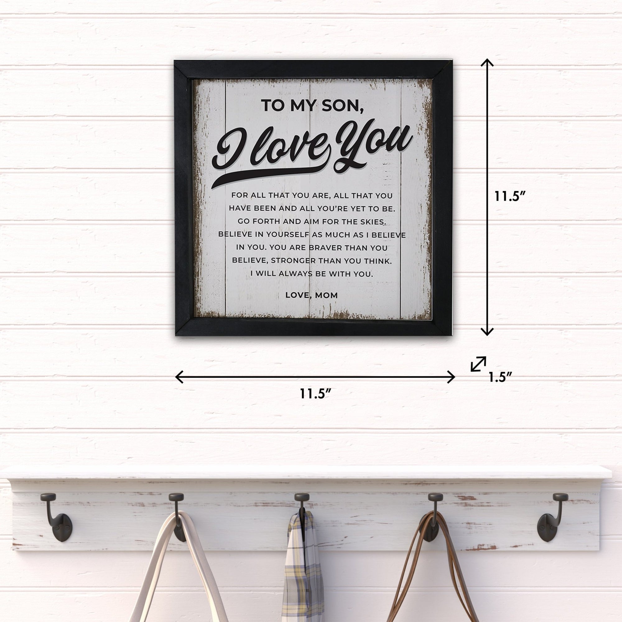 Elegant Baseball Framed Shadow Box Shelf Décor With Inspiring Bible Verses - I Love You - LifeSong Milestones