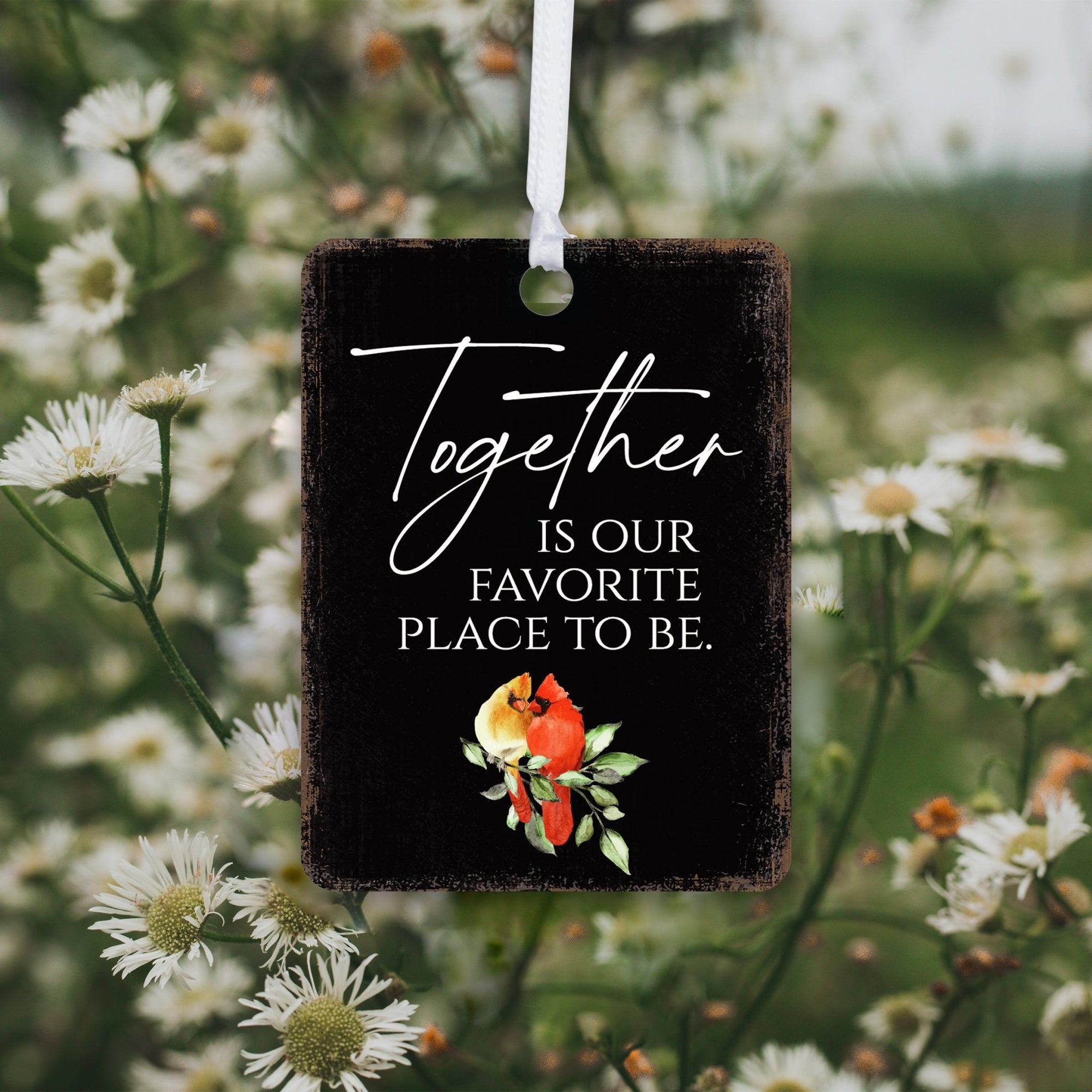 Elegant Vertical Cardinal Wooden Ornament With Everyday Verses Gift Ideas - Together Is Our - LifeSong Milestones