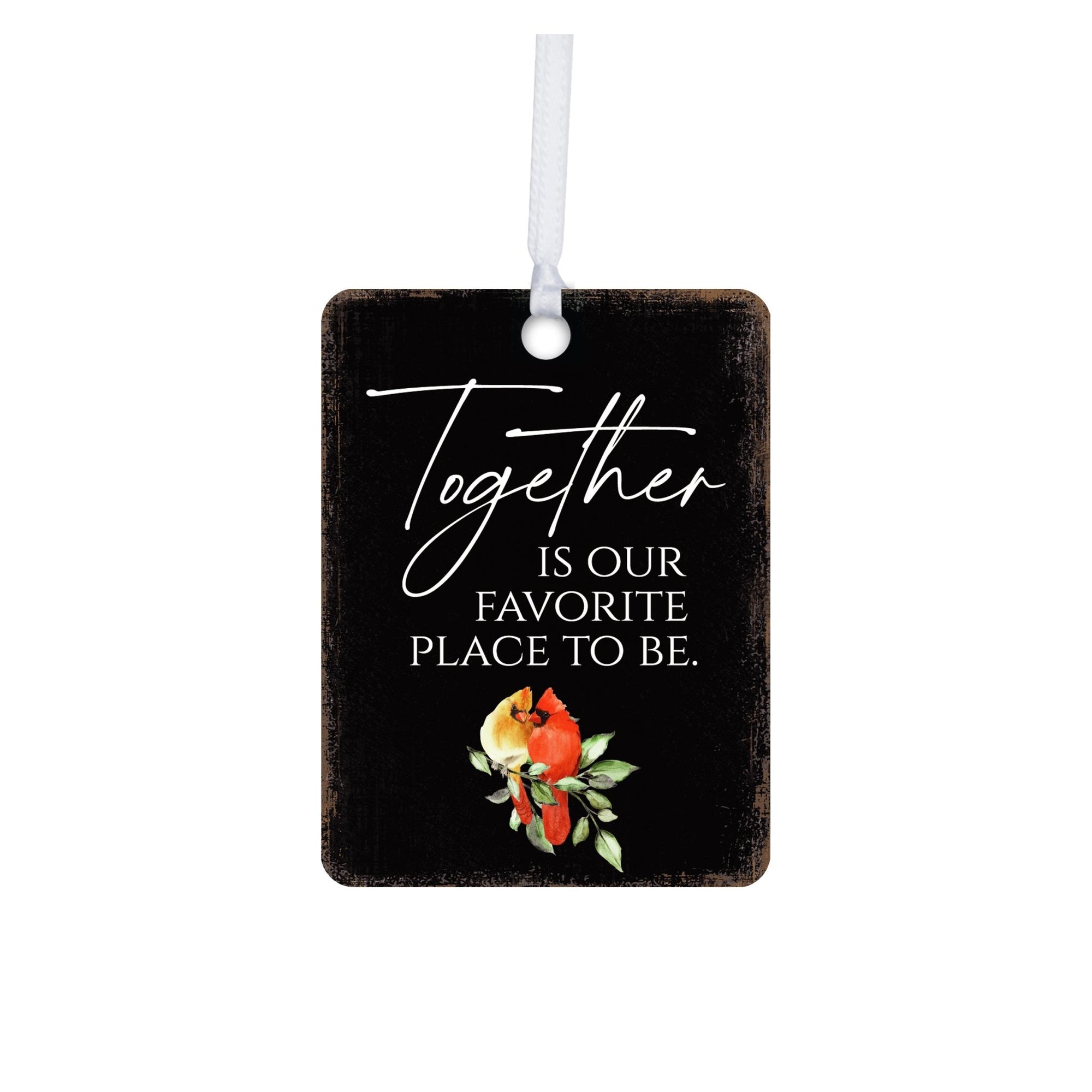 Elegant Vertical Cardinal Wooden Ornament With Everyday Verses Gift Ideas - Together Is Our - LifeSong Milestones