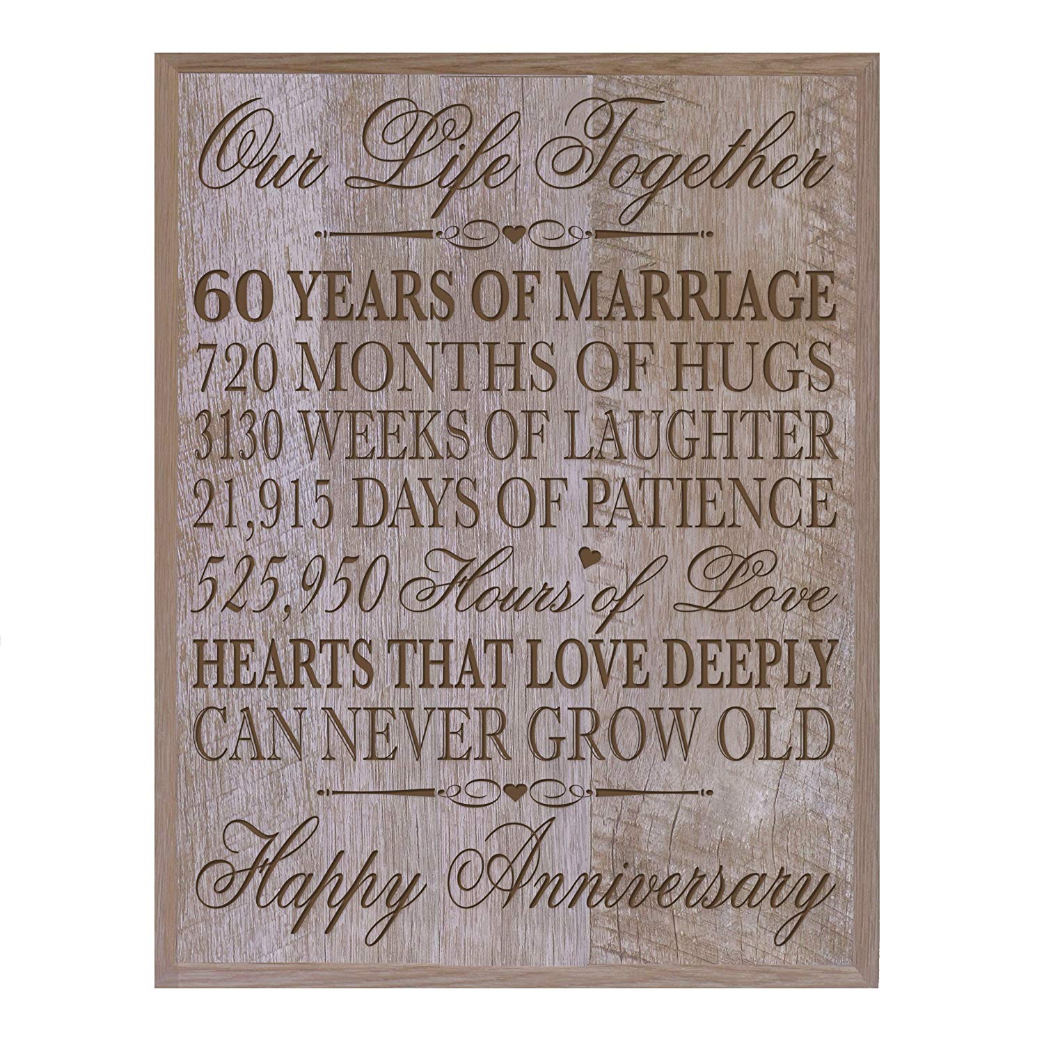 Sixtieth Wedding Anniversary Gift Picture Frame Home Decoration Cherry