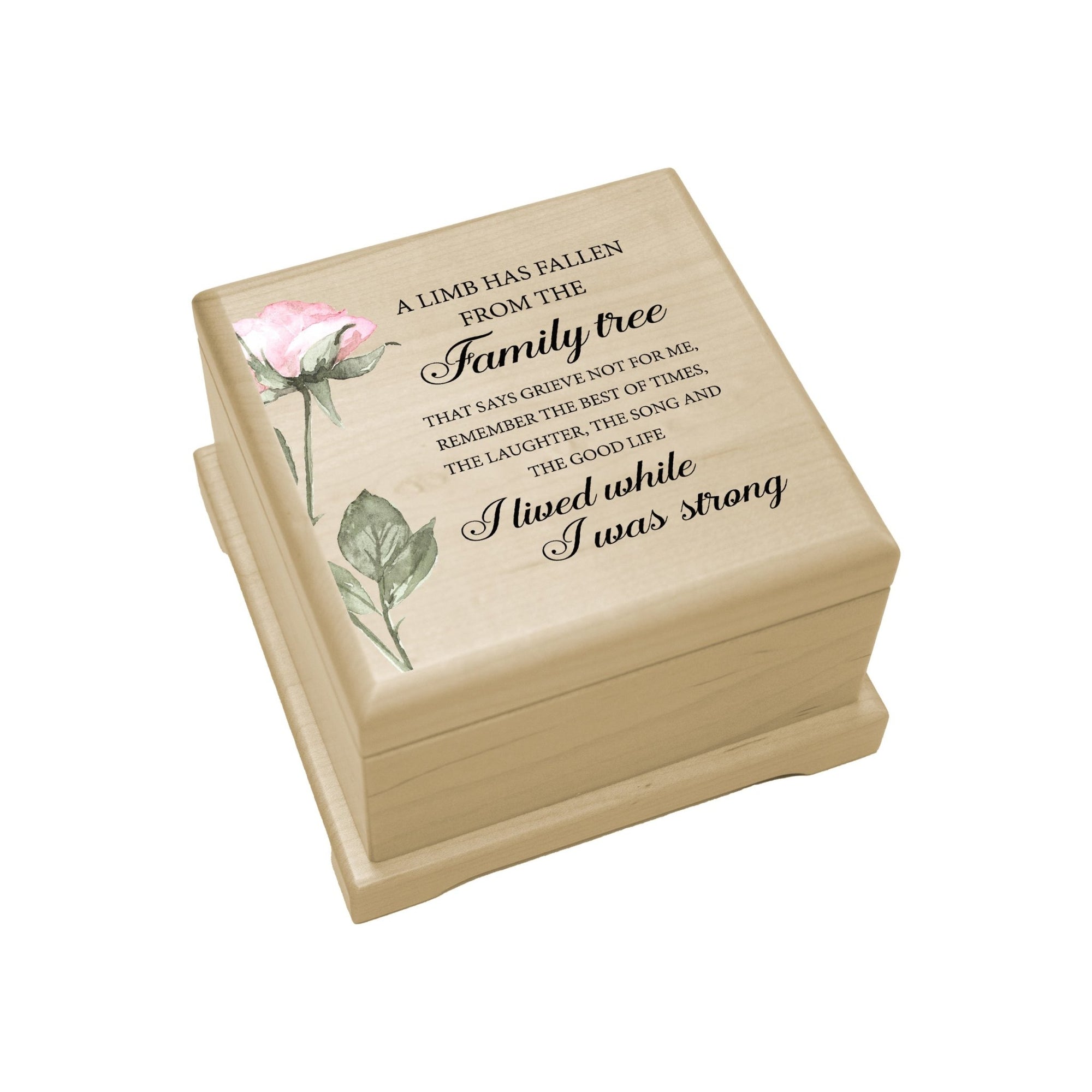 Memorial Handcrafted Wooden Keepsake Urn Box 