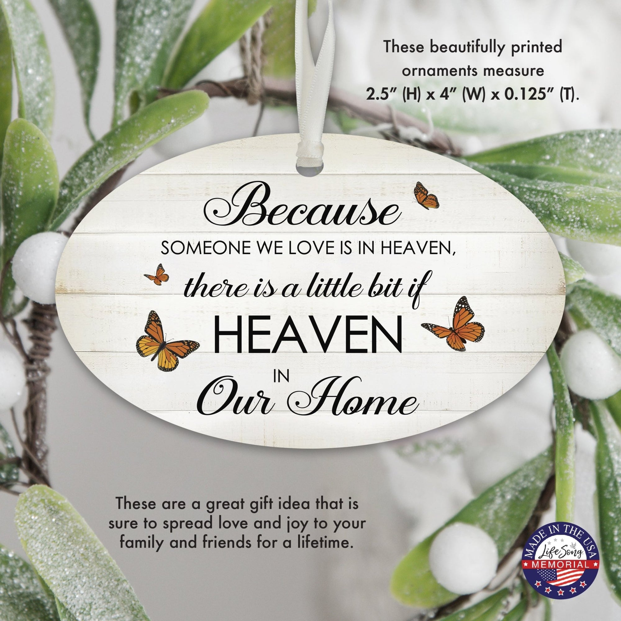 Hanging Memorial Bereavement Ornament for Loss of Loved One - LifeSong Milestones