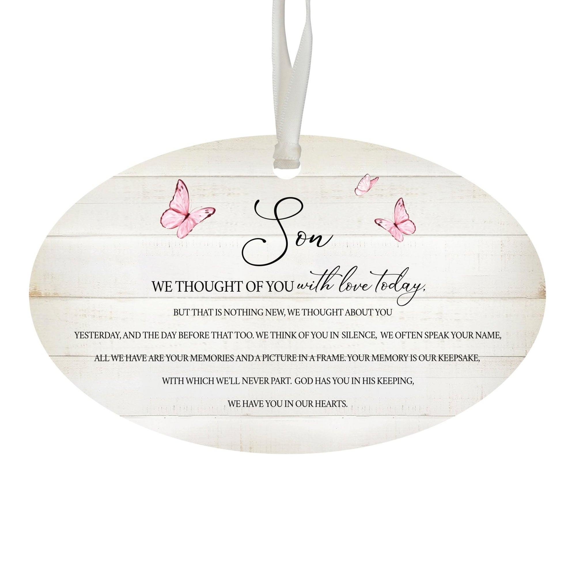 Hanging Memorial Bereavement Ornament for Loss of Loved One - We Thought Of You - LifeSong Milestones