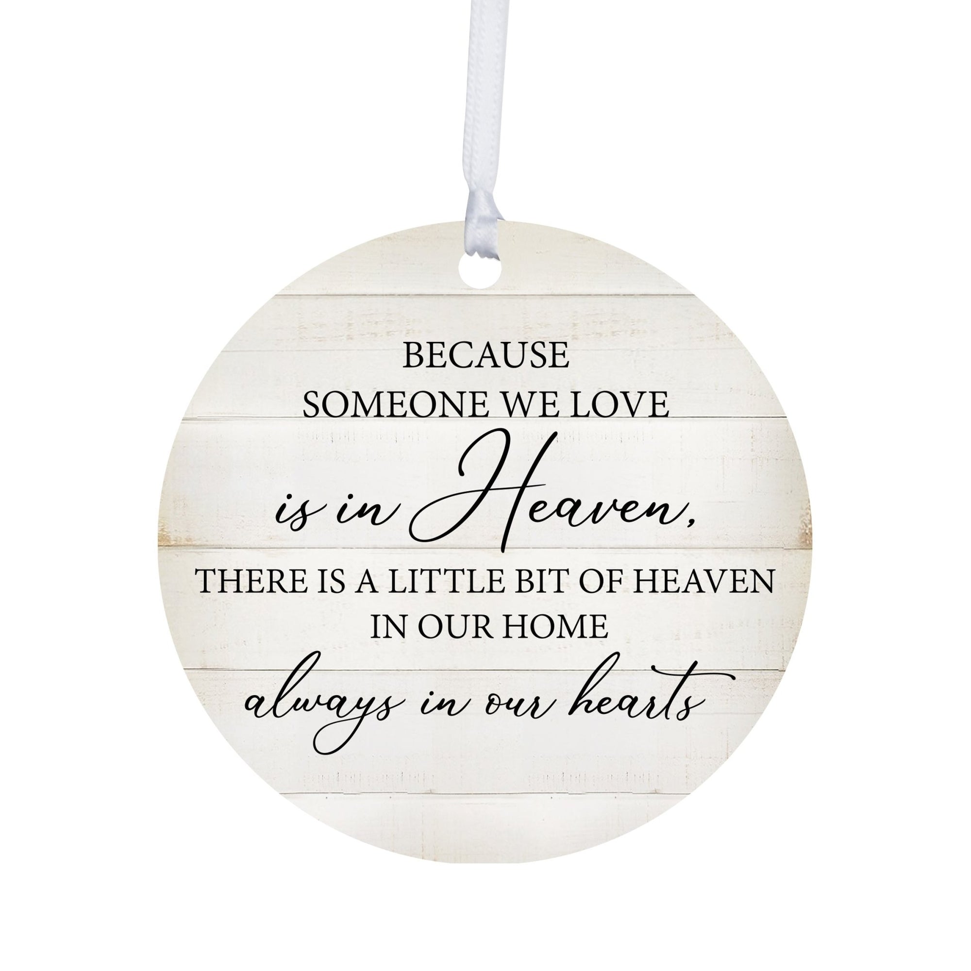 Hanging Memorial Round Ornament for Loss of Loved One - LifeSong Milestones