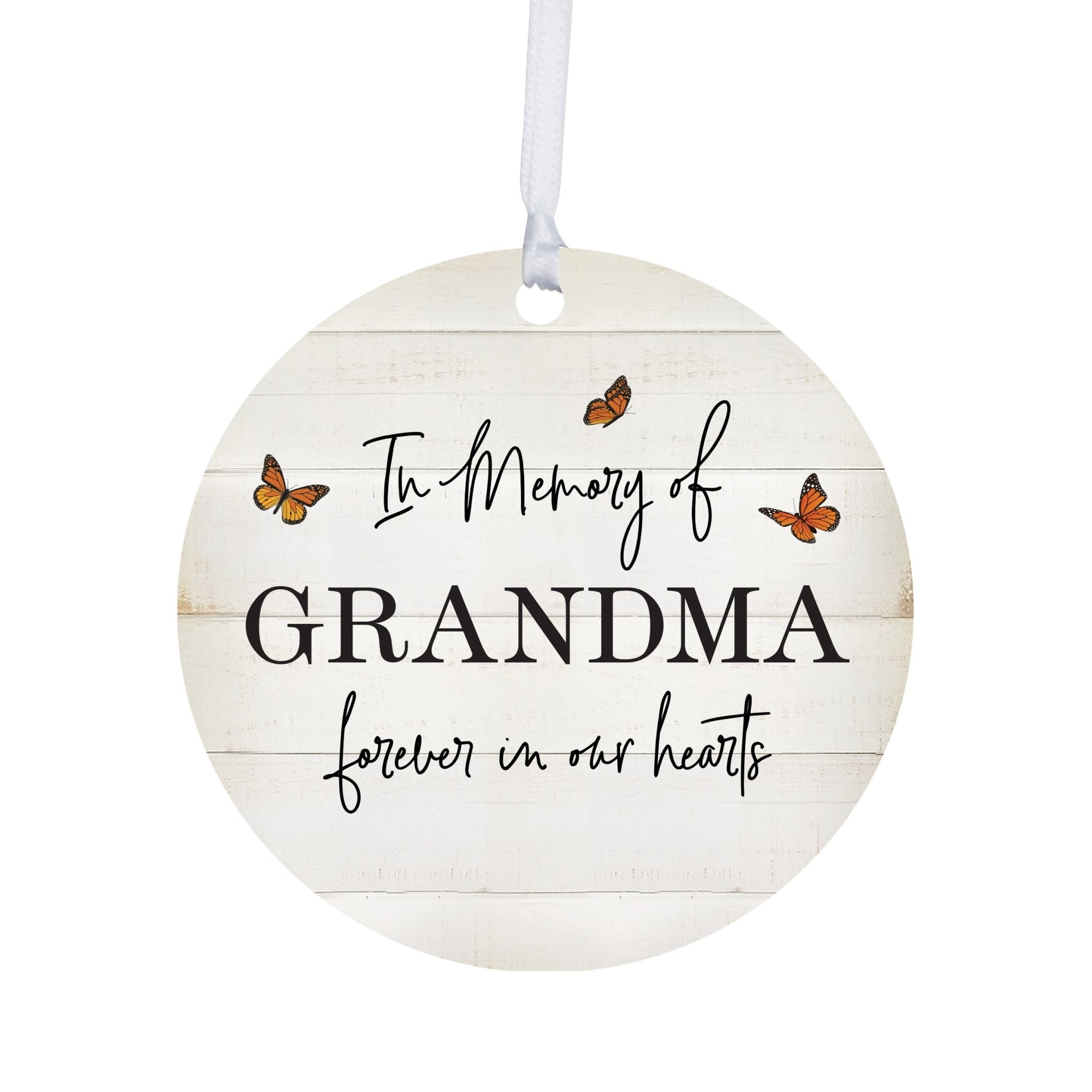 Hanging Memorial Round Ornament for Loss of Loved One - LifeSong Milestones