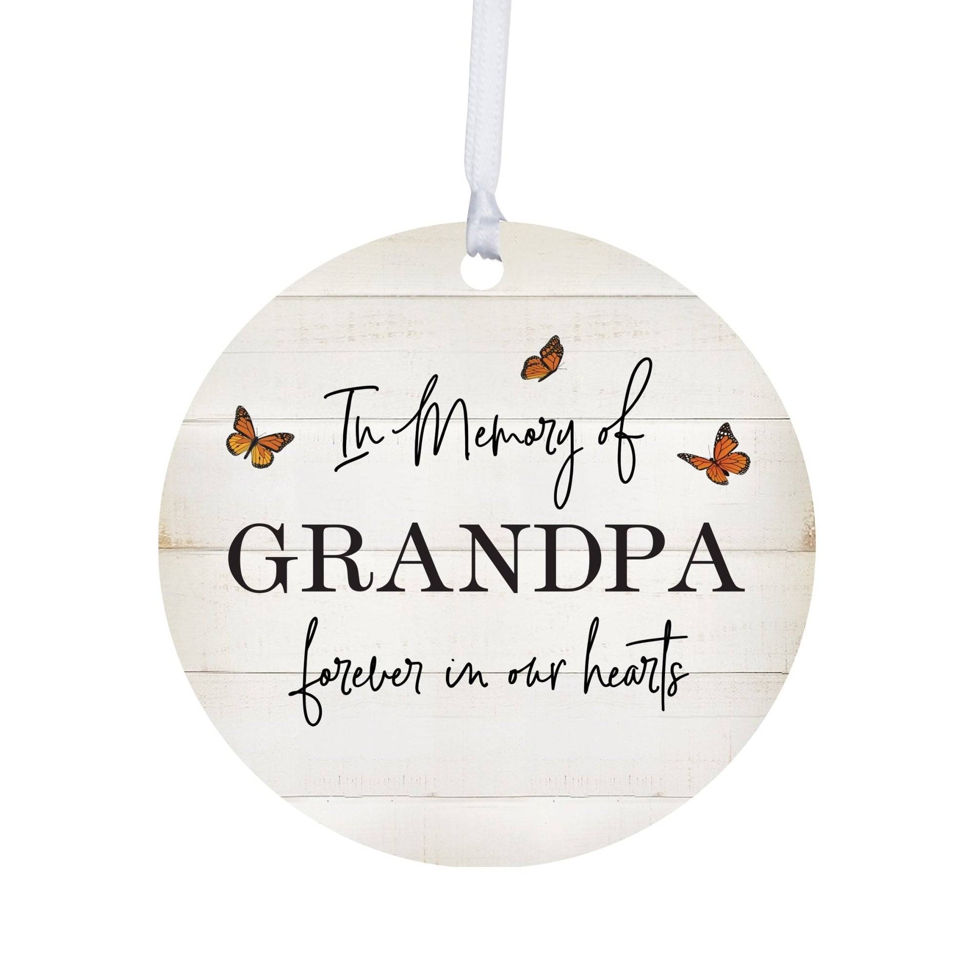 Hanging Memorial Round Ornament for Loss of Loved One - LifeSong Milestones