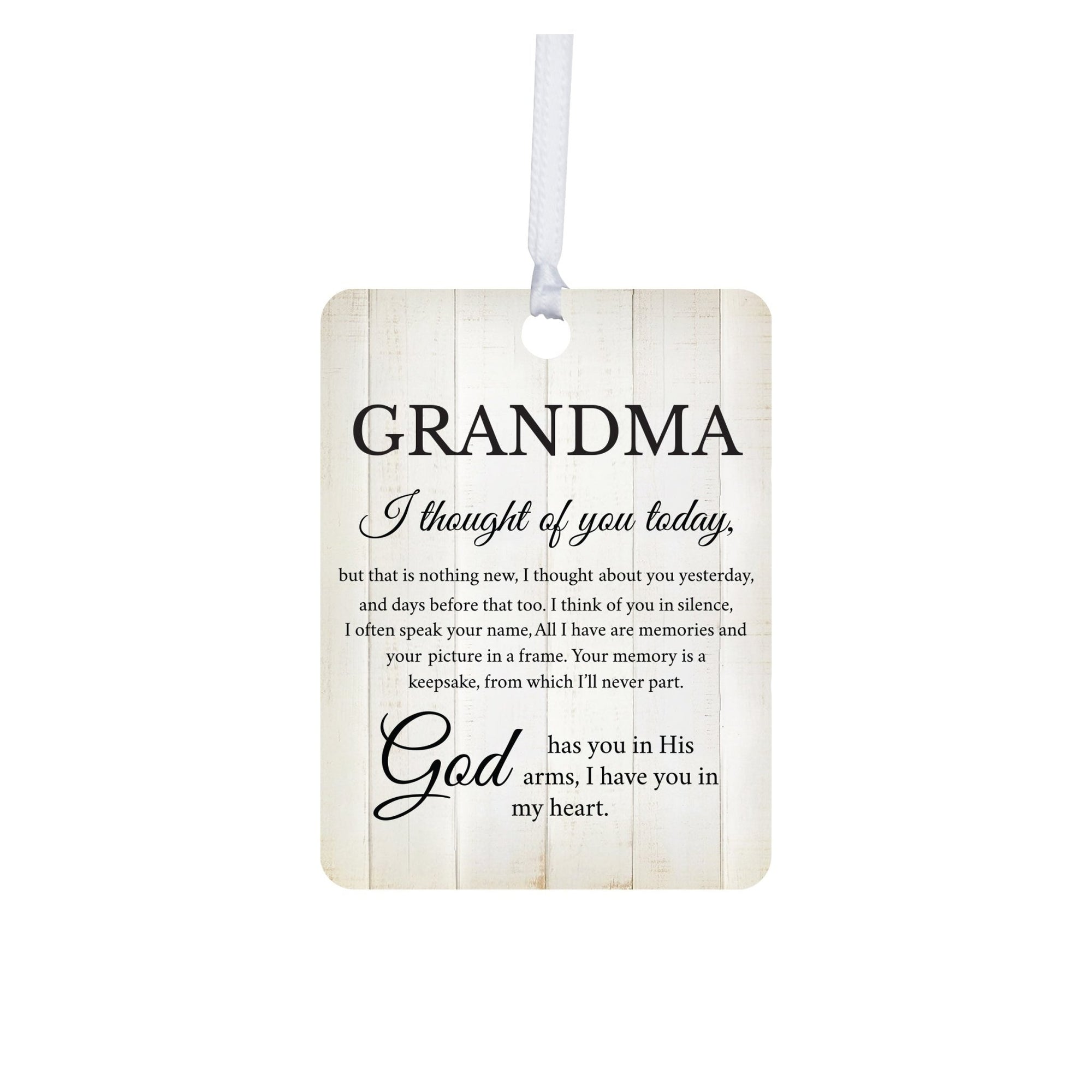 Hanging Memorial Vertical Ornament for Loss of Loved One - I Thought Of You - LifeSong Milestones