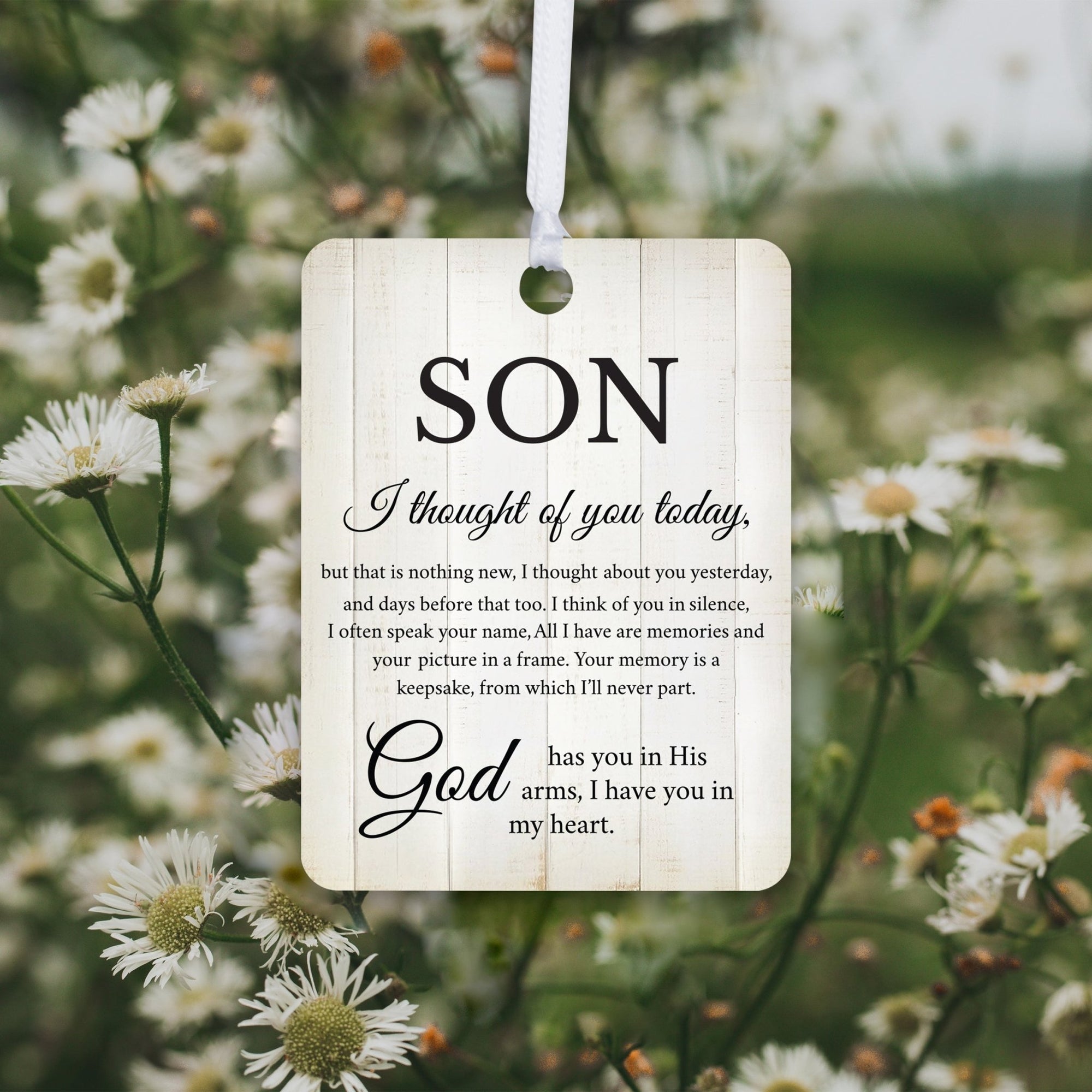 Hanging Memorial Vertical Ornament for Loss of Loved One - I Thought Of You - LifeSong Milestones