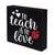 Inspiring Modern Framed Shadow Box 10x10 To Teach Is To (Red Apple) - LifeSong Milestones