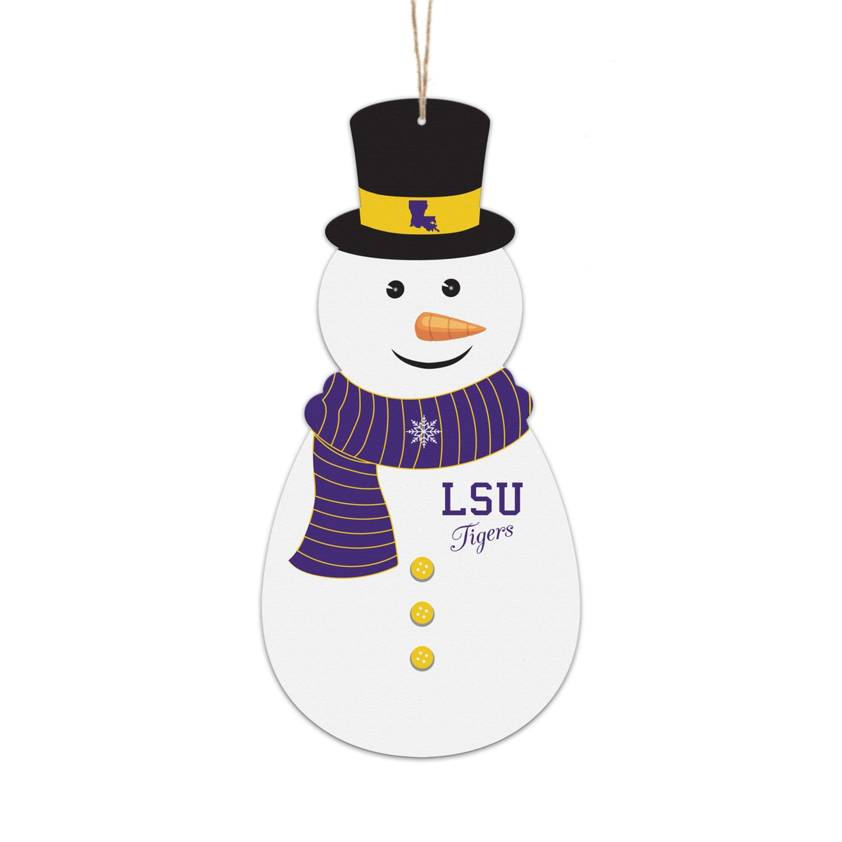 LSU Snowman Ornament Gift - LifeSong Milestones