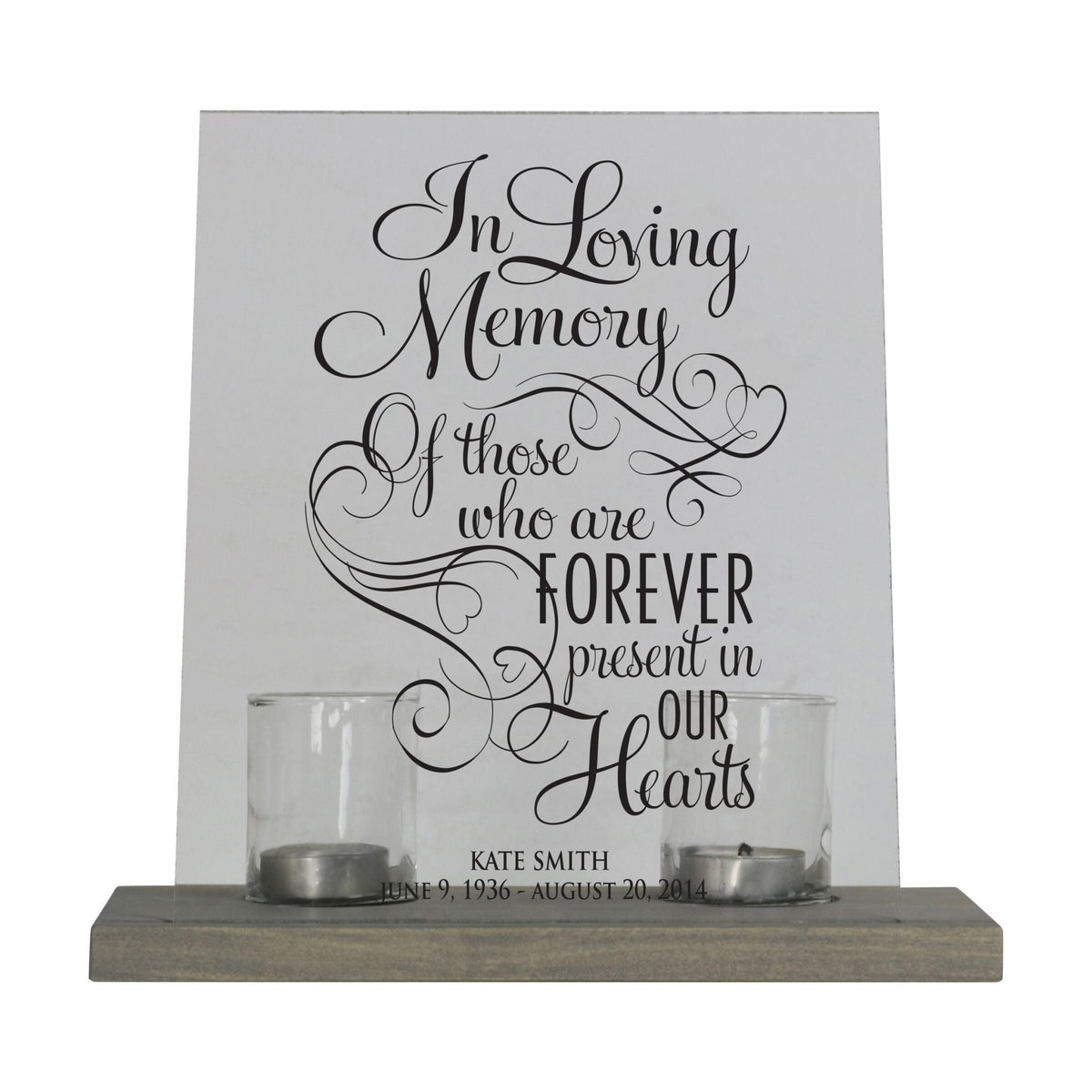 Memorial Candle Holder Gift Table Sign For Loss of Loved One