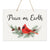 Merry Christmas Wall Hanging Sign - Peace On Earth - LifeSong Milestones