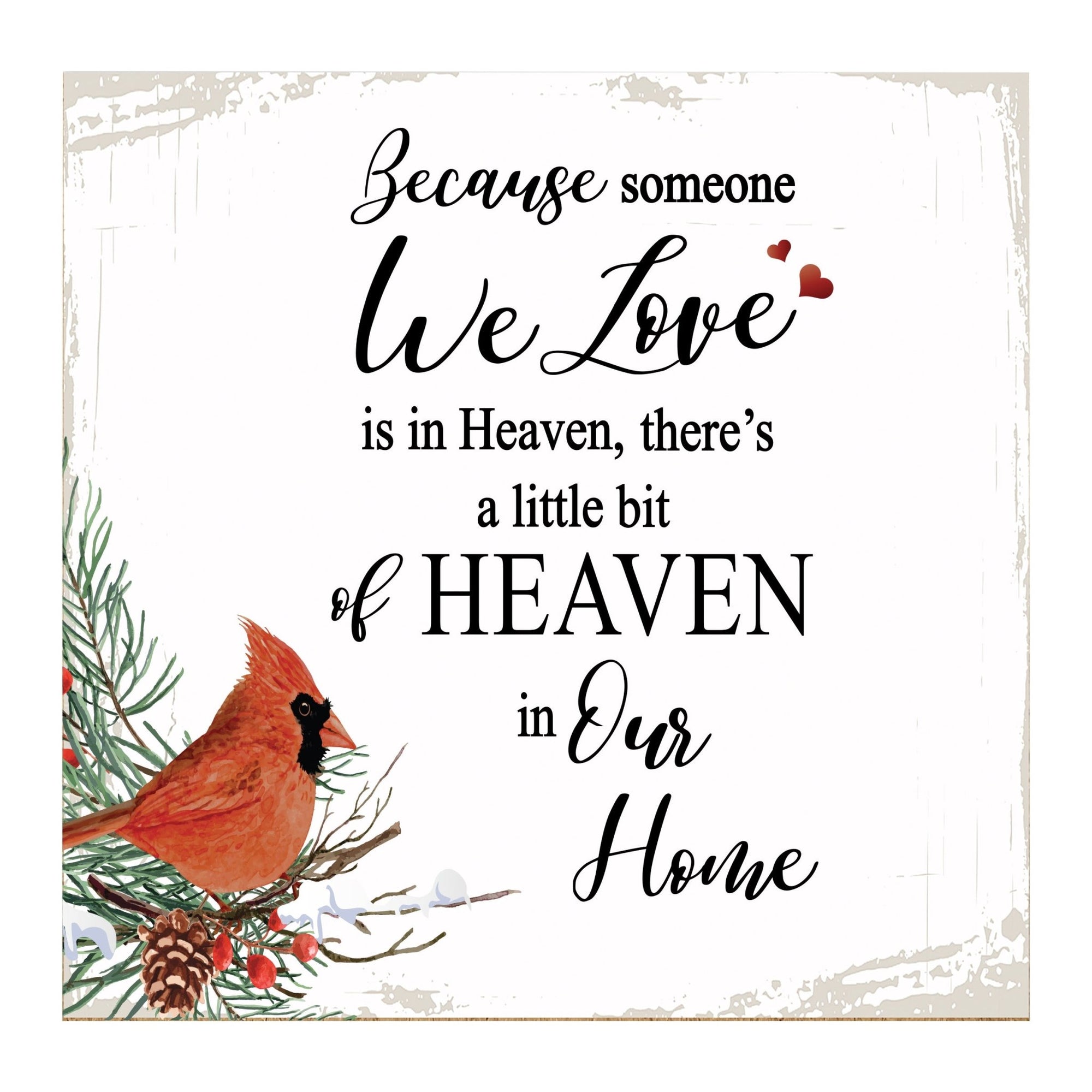 Modern CHRISTMAS 6x6 Wooden Sign (Some We Love) Inspirational Plaque and Tabletop Family Home Decoration - LifeSong Milestones