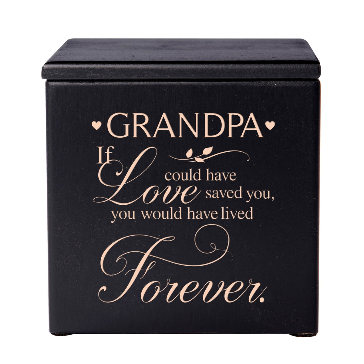 Decorative Wooden Cremation Urn Box for Grandpa&#39;s Funeral Service