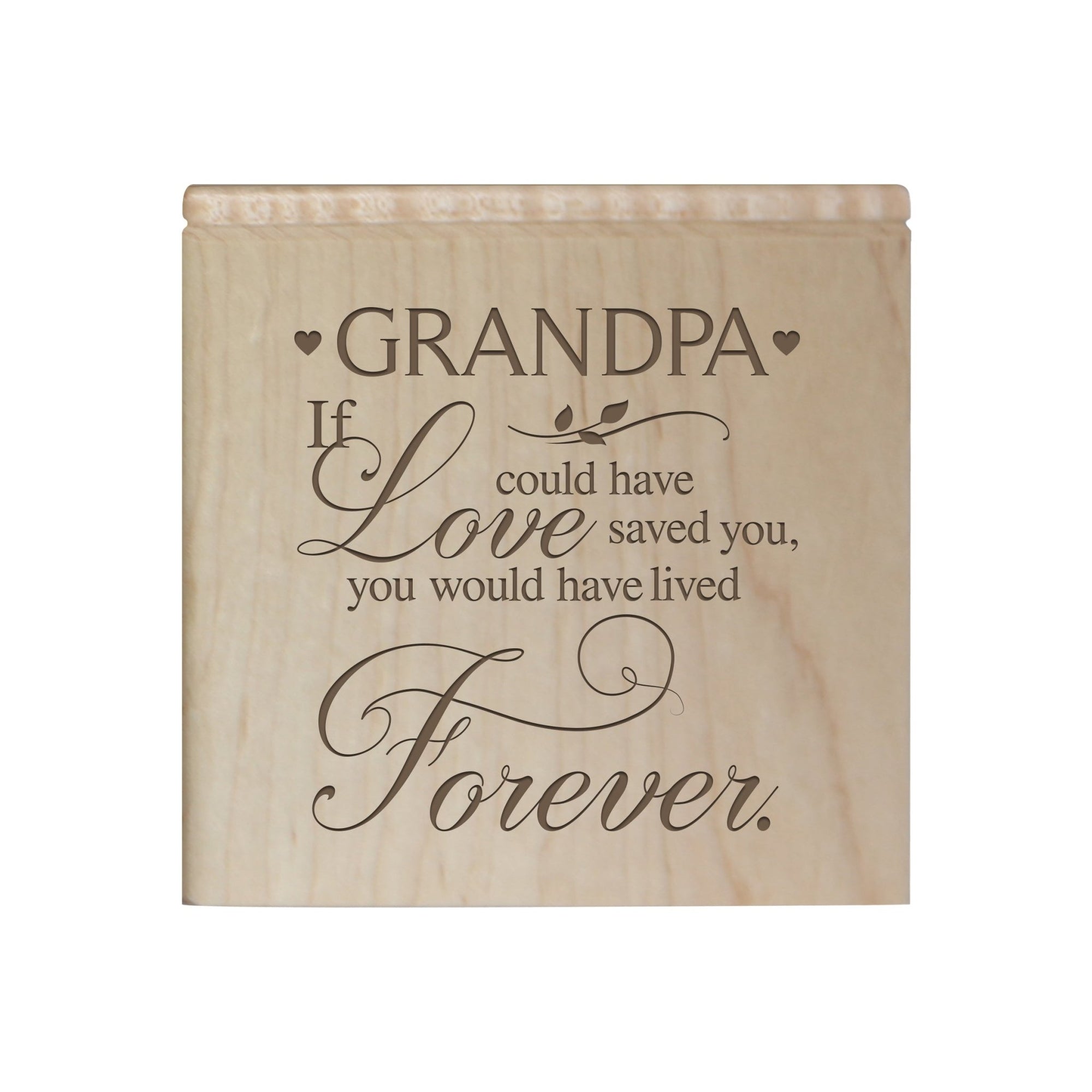 Decorative Wooden Cremation Urn Box for Grandpa's Funeral Service