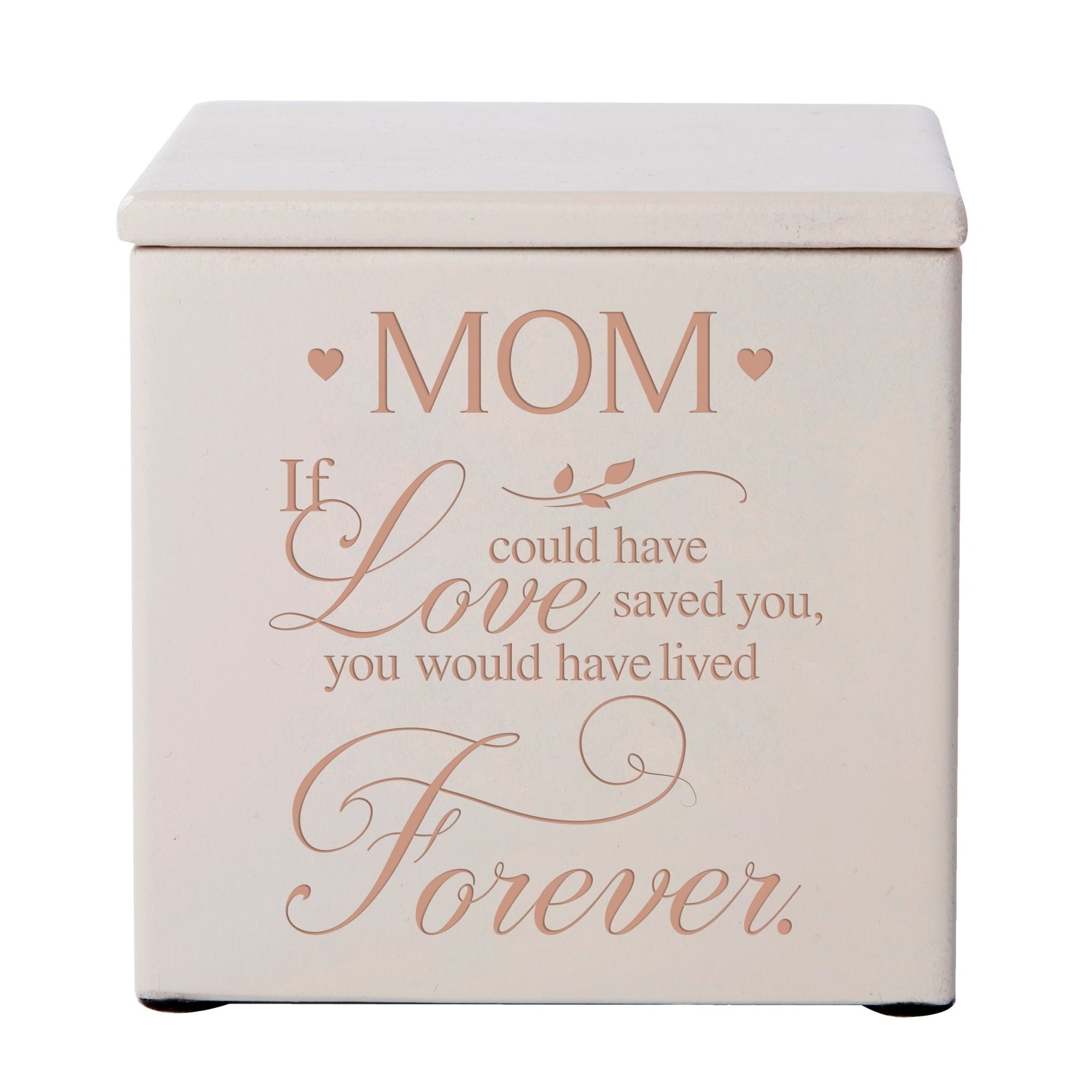 Premium Memorial Wooden Keepsake Urns in Memory of Mom